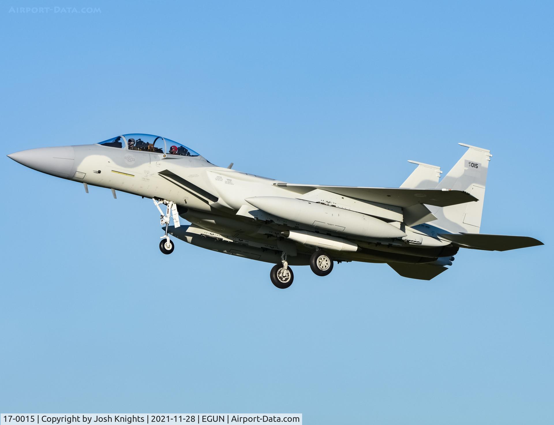 17-0015, Boeing F-15QA Advanced Eagle C/N QA15, Arriving On Second Leg of Delivery Flight.