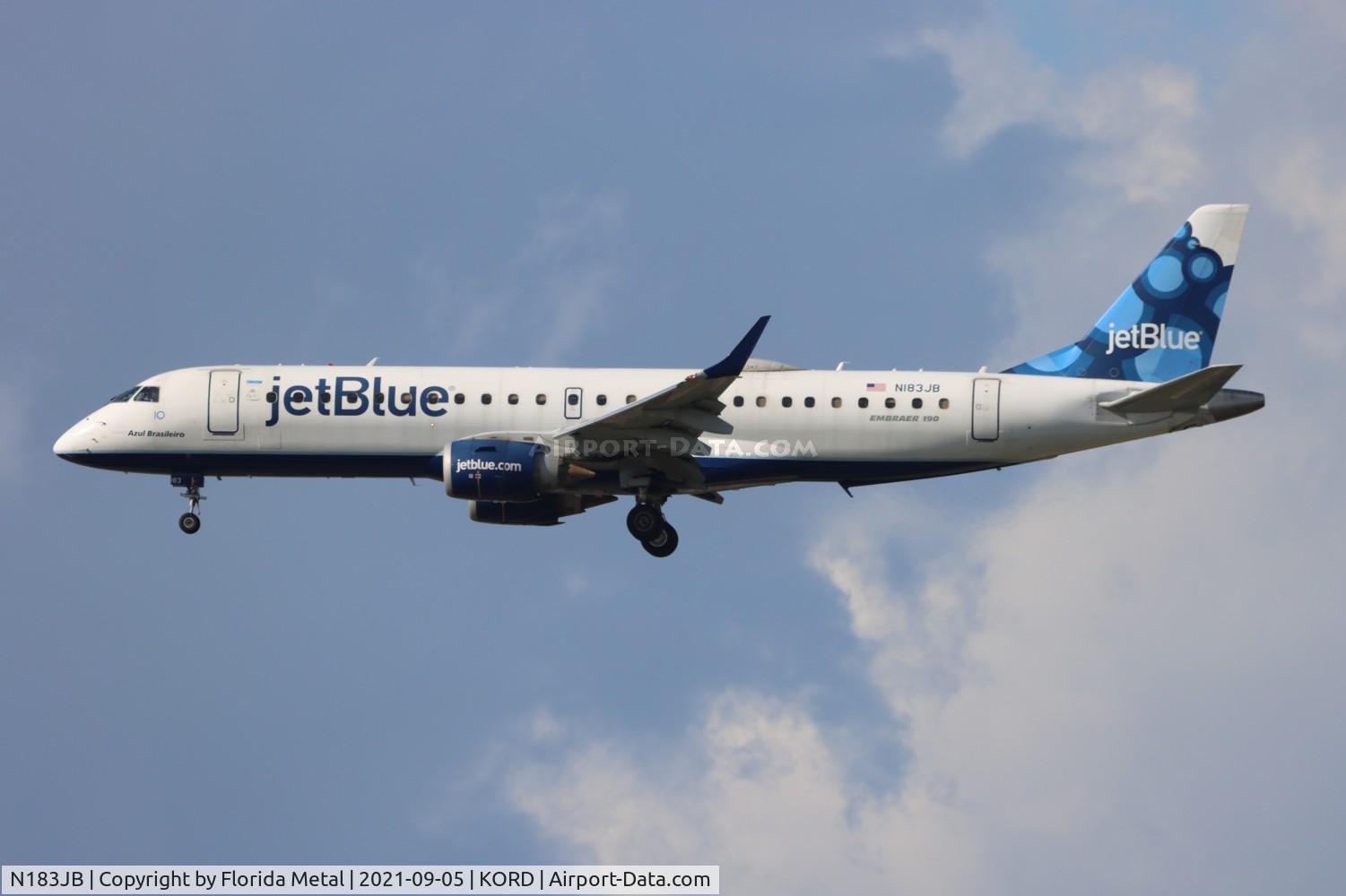 N183JB, 2005 Embraer 190AR (ERJ-190-100IGW) C/N 19000007, ORD 2021