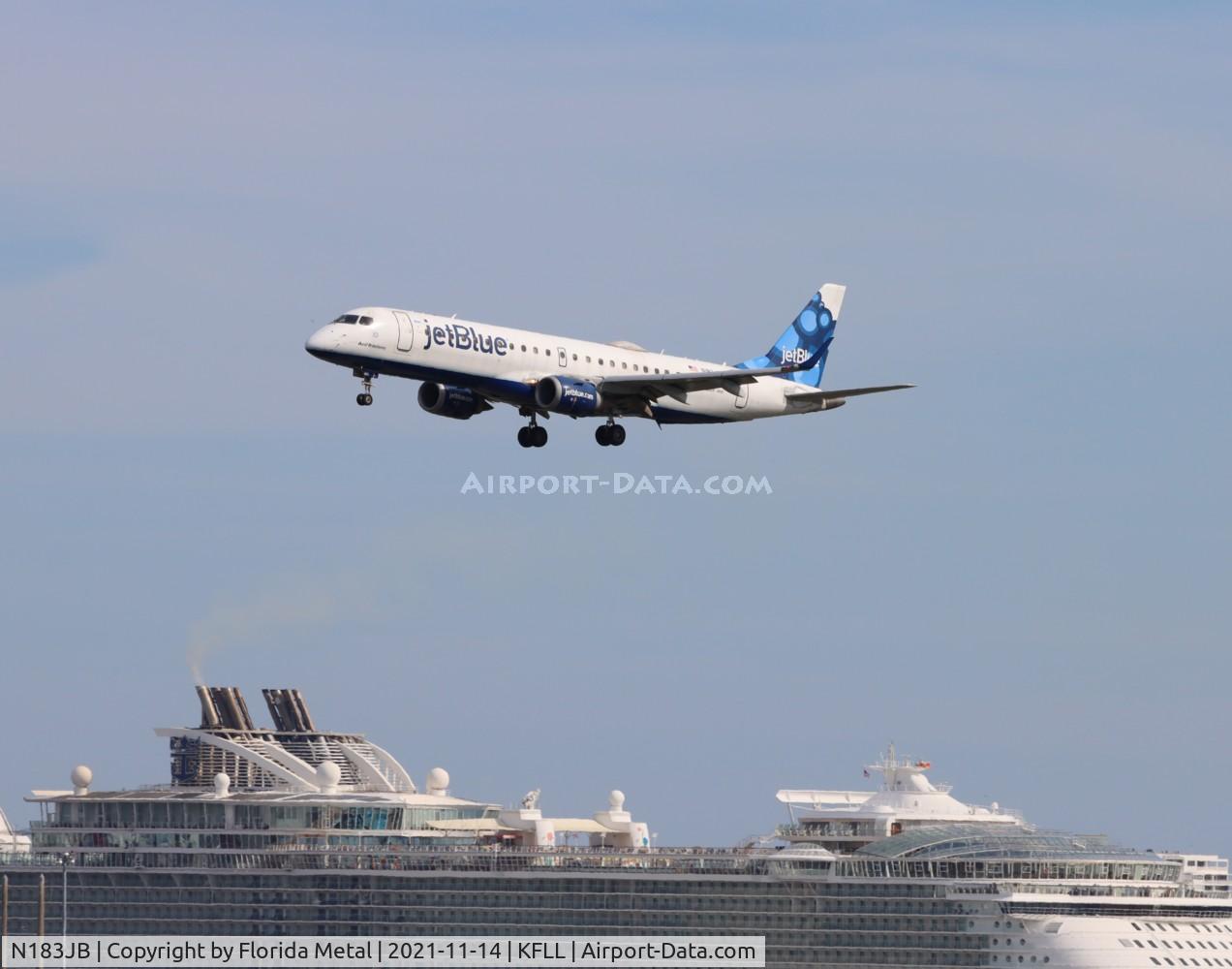 N183JB, 2005 Embraer 190AR (ERJ-190-100IGW) C/N 19000007, FLL 2021