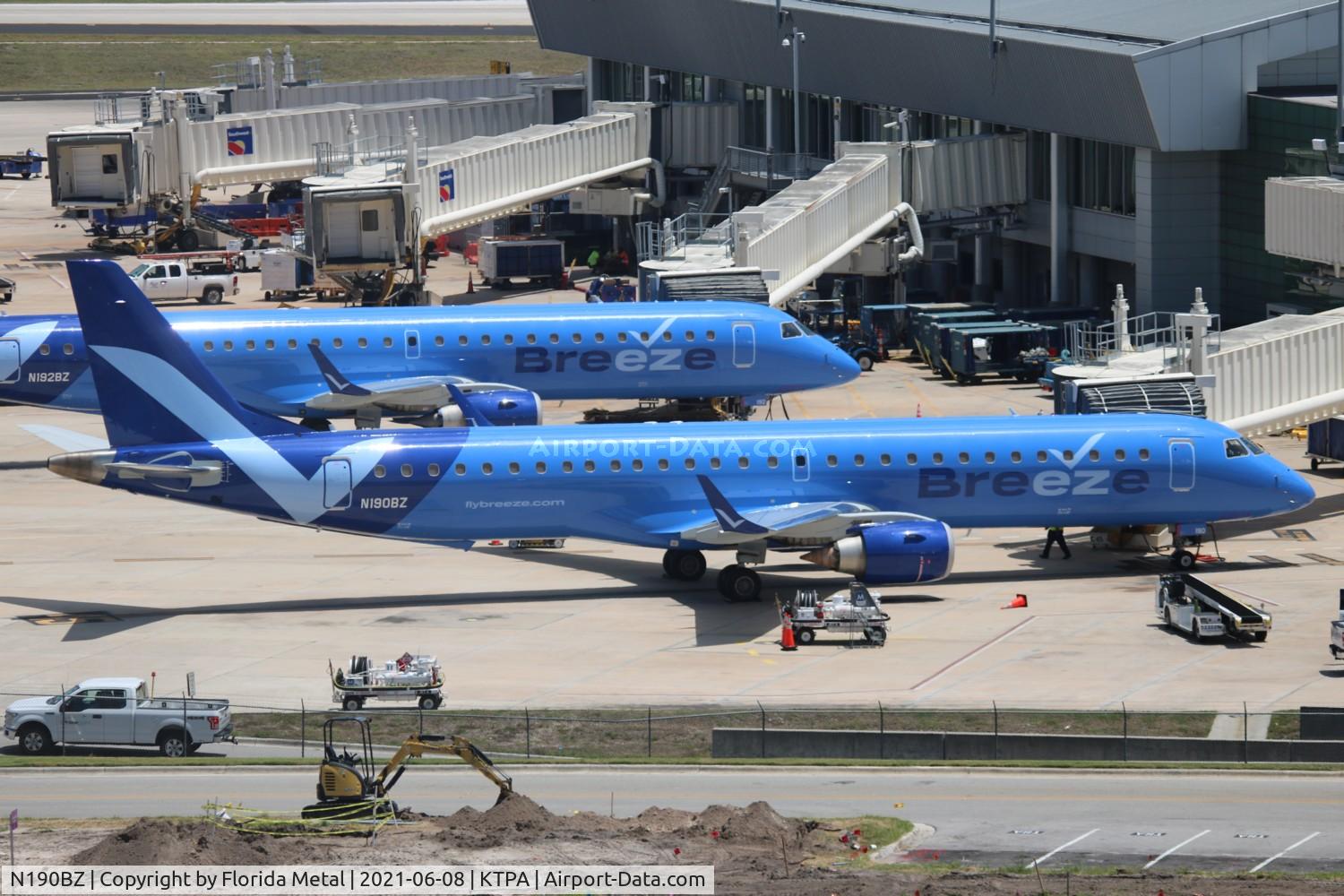 N190BZ, 2014 Embraer 195LR (ERJ-190-200LR) C/N 19000660, TPA 2021