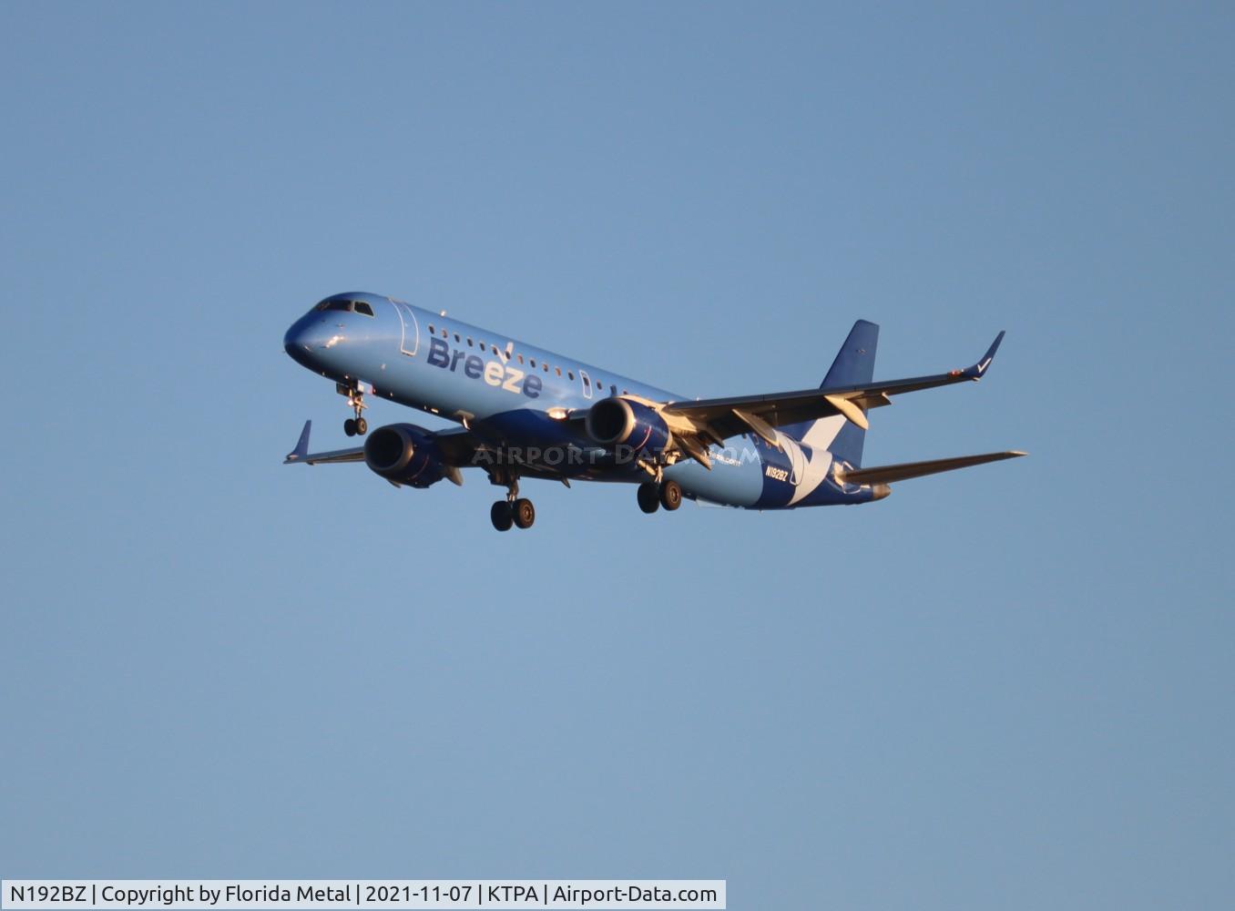 N192BZ, 2014 Embraer 195AR (ERJ-190-200IGW) C/N 19000662, TPA 2021