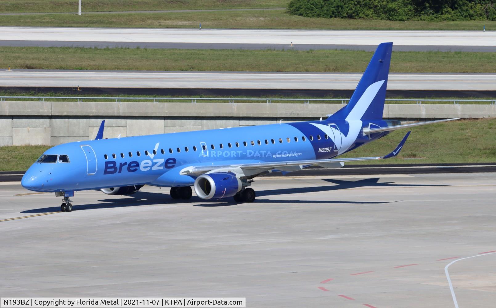 N193BZ, 2013 Embraer 195LR (ERJ-190-200LR) C/N 19000652, TPA 2021