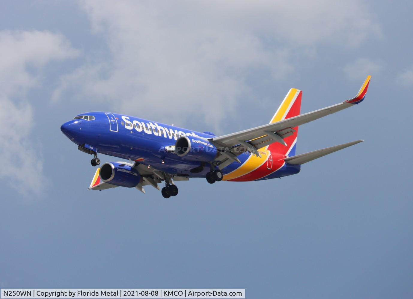 N250WN, 2006 Boeing 737-7H4 C/N 34972, MCO 2021