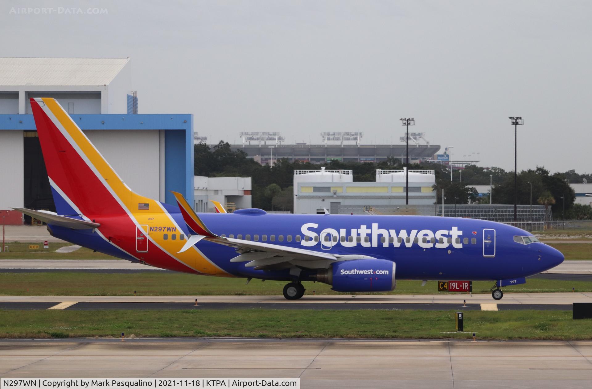 N297WN, 2007 Boeing 737-7H4 C/N 32542, Boeing 737-7H4