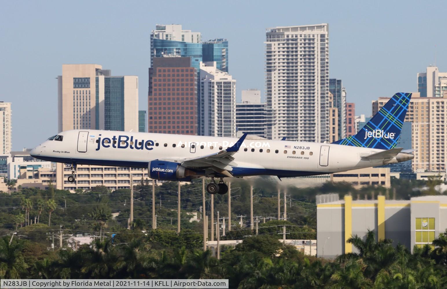 N283JB, 2007 Embraer 190AR (ERJ-190-100IGW) C/N 19000125, FLL 2021
