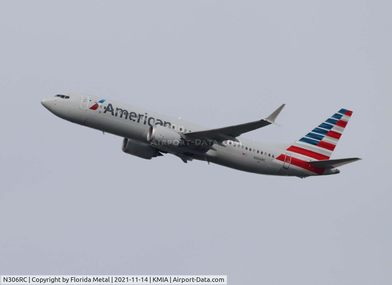 N306RC, 2017 Boeing 737-8 MAX C/N 44465, MIA 2021