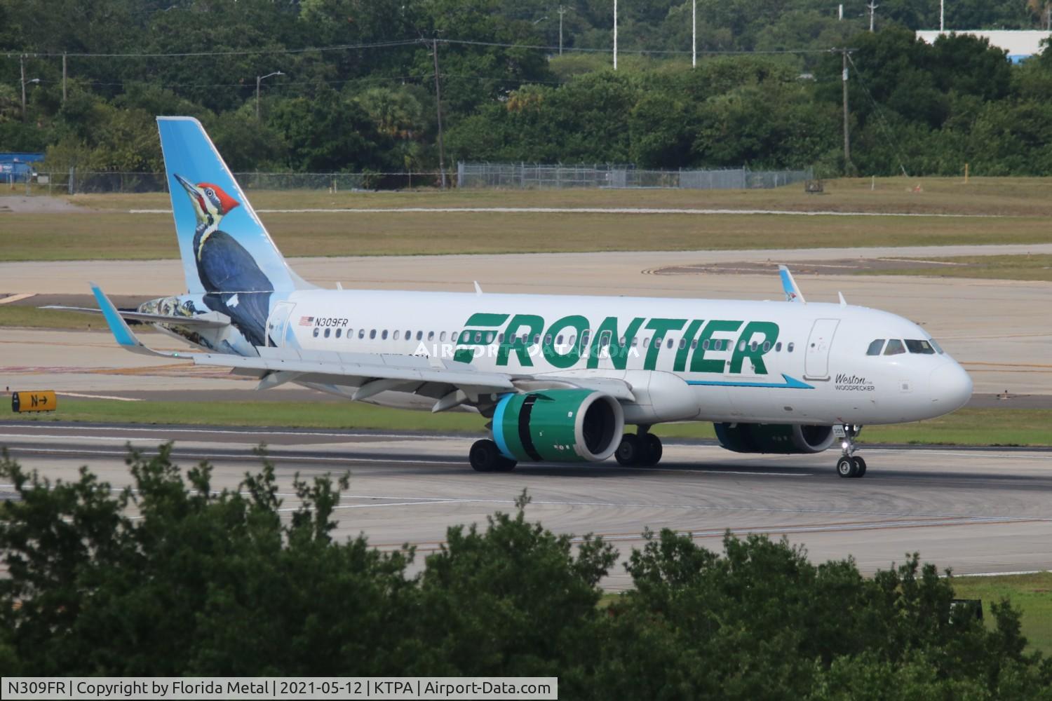 N309FR, 2017 Airbus A320-251N C/N 7555, TPA 2021