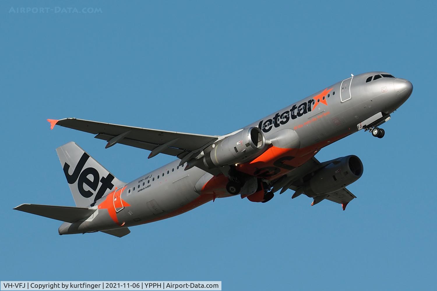 VH-VFJ, 2012 Airbus A320-232 C/N 5311, Airbus A320-200 cn 5311. Jetstar Airways VH-VFJ name Jarrah departed rwy 21 YPPH 06 November 2021