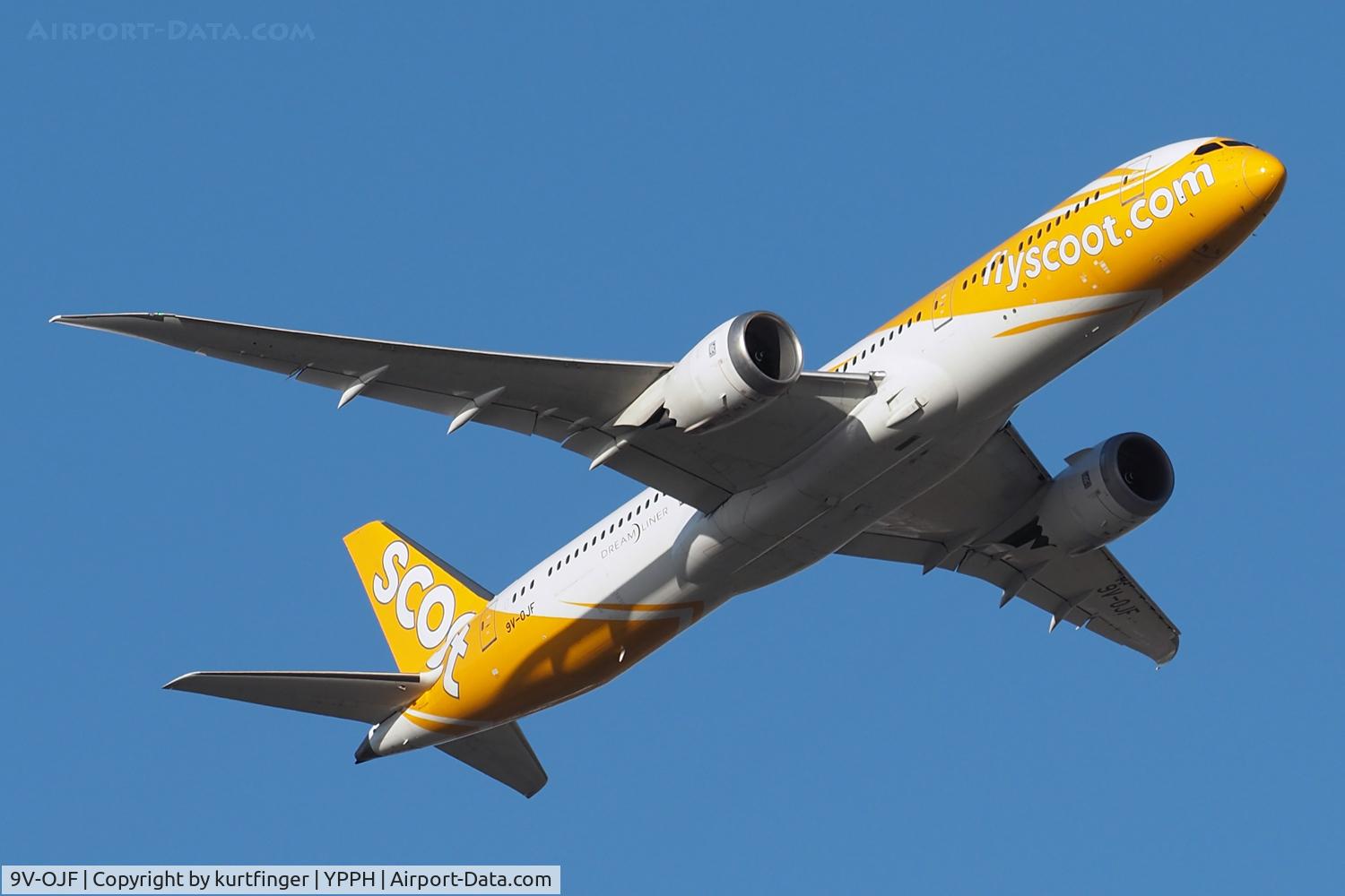 9V-OJF, 2015 Boeing 787-9 Dreamliner Dreamliner C/N 37119, Boeing 787-10 cn 37119 Ln 337. Scoot 9V-OJF name Bo-eng departed rwy 21 061 YPPH 06 November 2021.