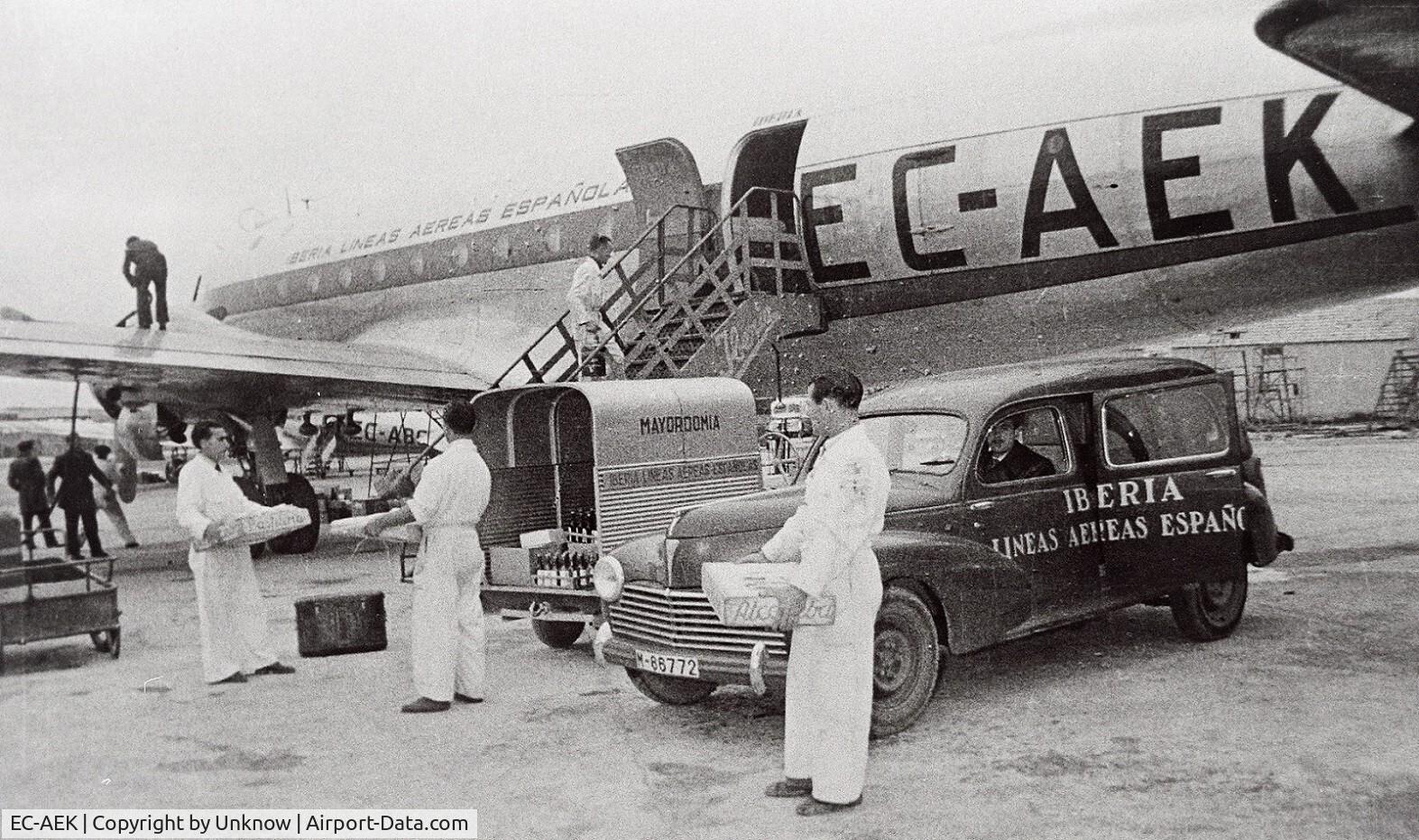 EC-AEK, 1946 Douglas DC-4-1009 Skymaster C/N 42923, Iberia lineas aereas Espagnolas