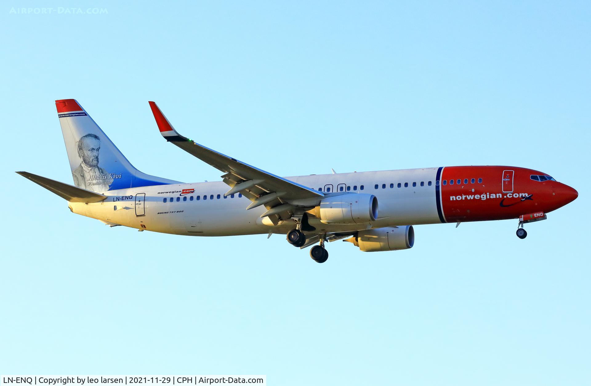 LN-ENQ, 2017 Boeing 737-8JP C/N 42092, Copenhagen 29.11.2021