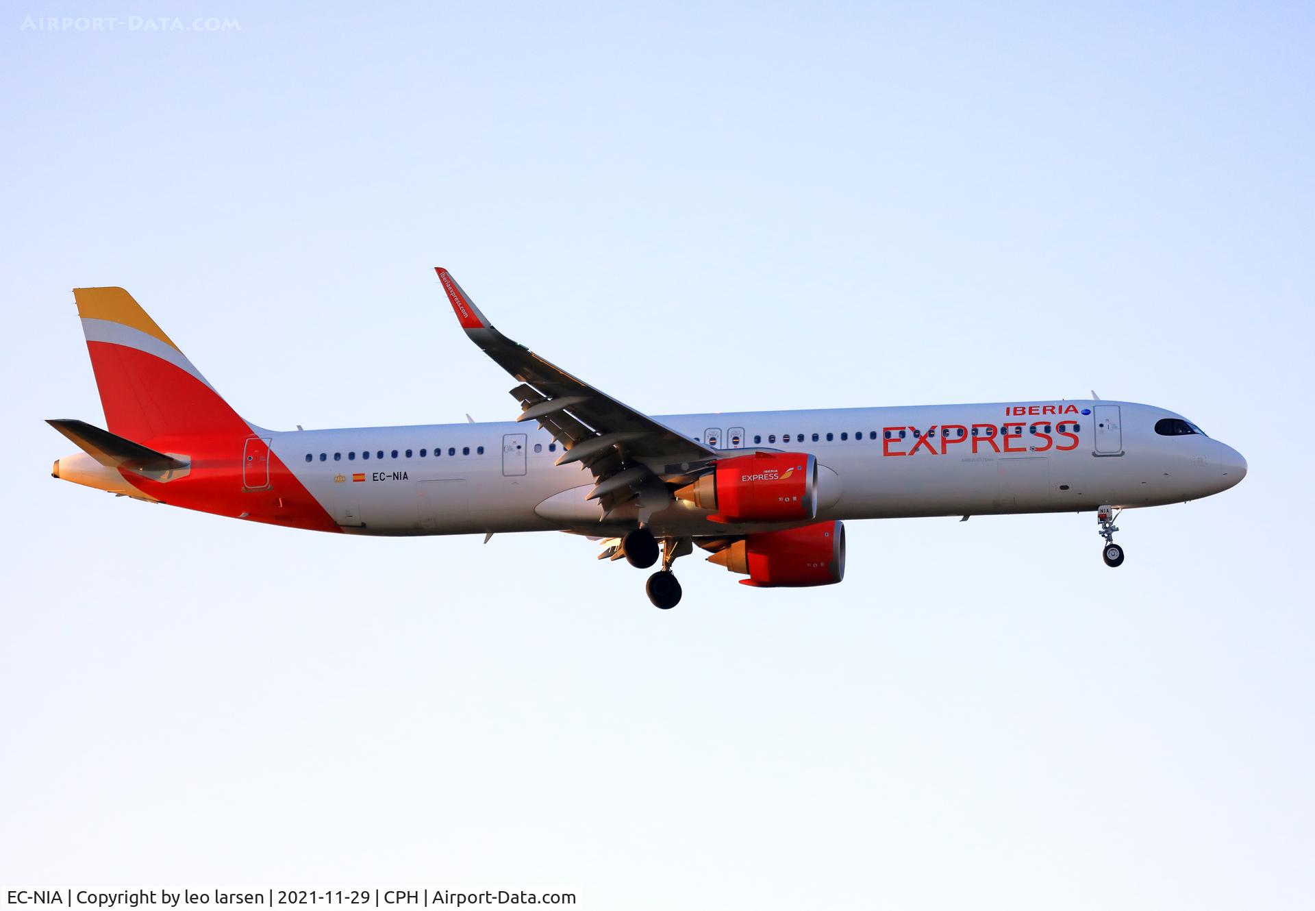EC-NIA, 2020 Airbus A321-251NX C/N 9571, Copenhagen 29.11.2021
