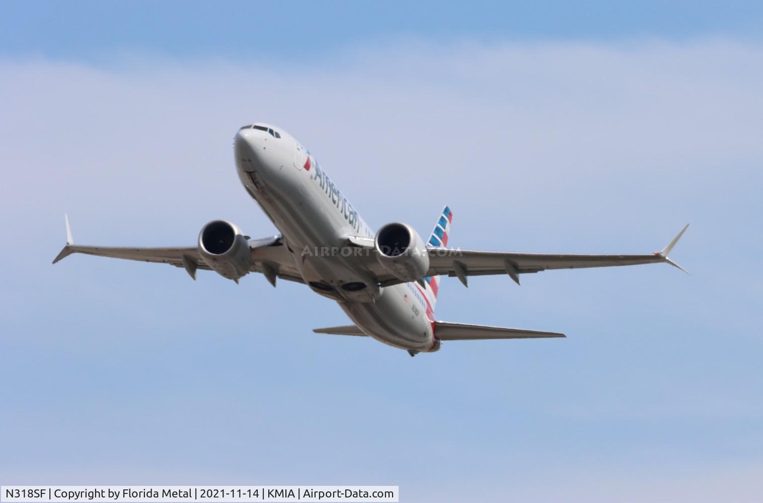 N318SF, 2020 Boeing 737-8 MAX C/N 44473, MIA 2021
