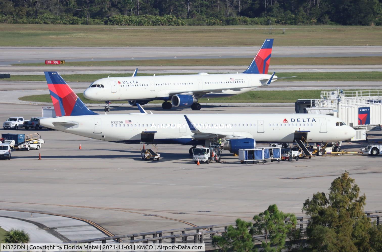N322DN, 2017 Airbus A321-211 C/N 7707, MCO 2021