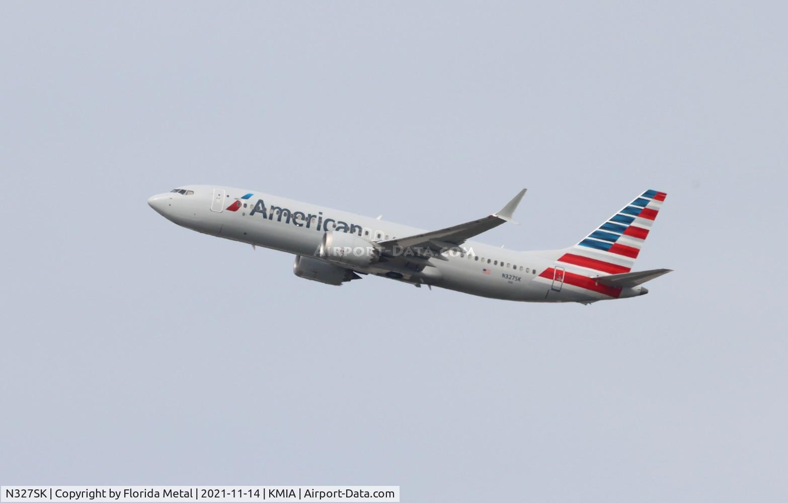 N327SK, 2020 Boeing 737-8 MAX C/N 44477, MIA 2021