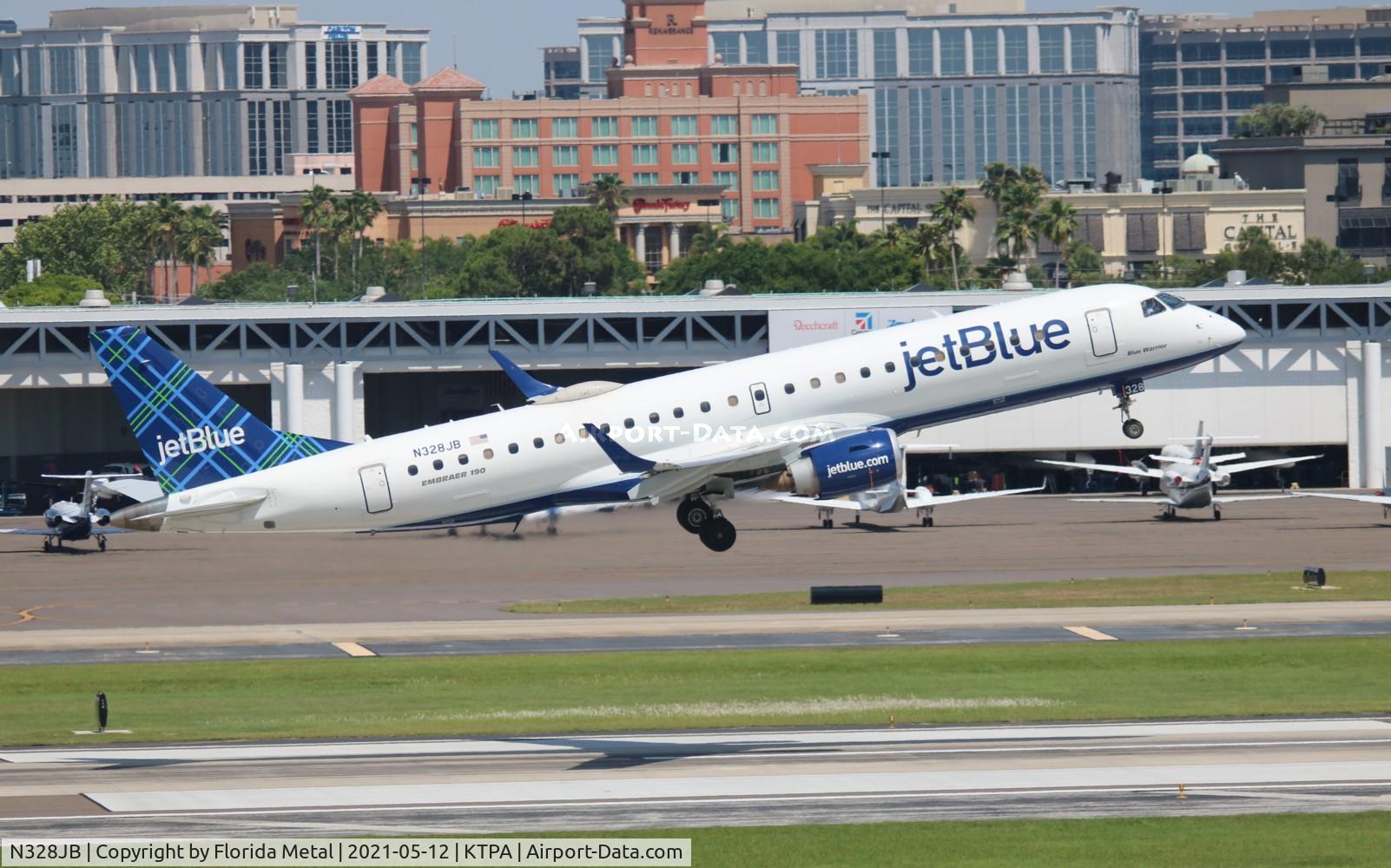 N328JB, Embraer ERJ-190-100 IGW 190AR C/N 19000422, TPA 2021