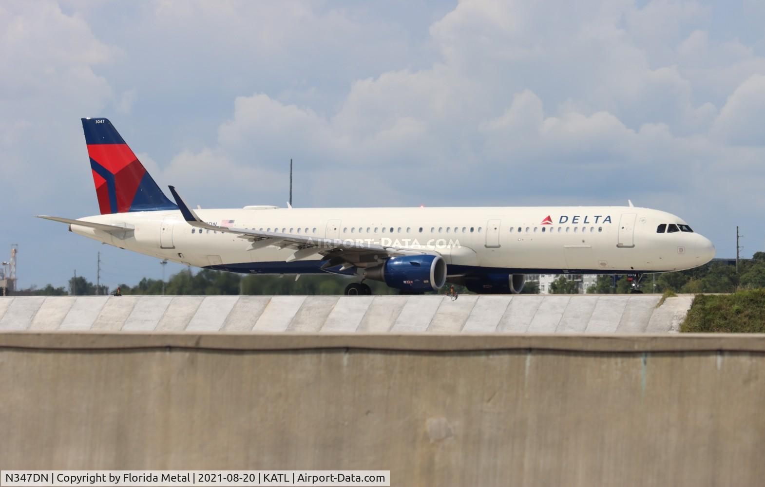 N347DN, 2018 Airbus A321-211 C/N 8250, ATL 2021