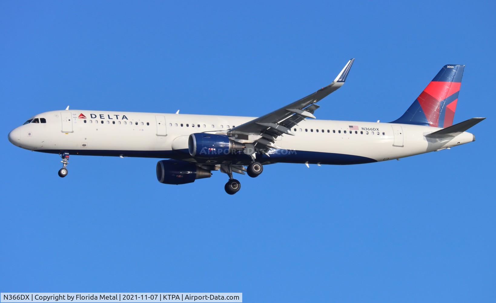 N366DX, 2019 Airbus A321-211 C/N 8694, TPA 2021