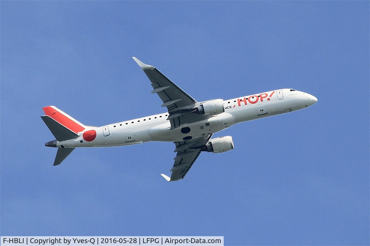 F-HBLI, 2009 Embraer 190LR (ERJ-190-100LR) C/N 19000298, Embraer 190LR, Climbing from rwy 06R, Roissy Charles De Gaulle airport (LFPG-CDG)
