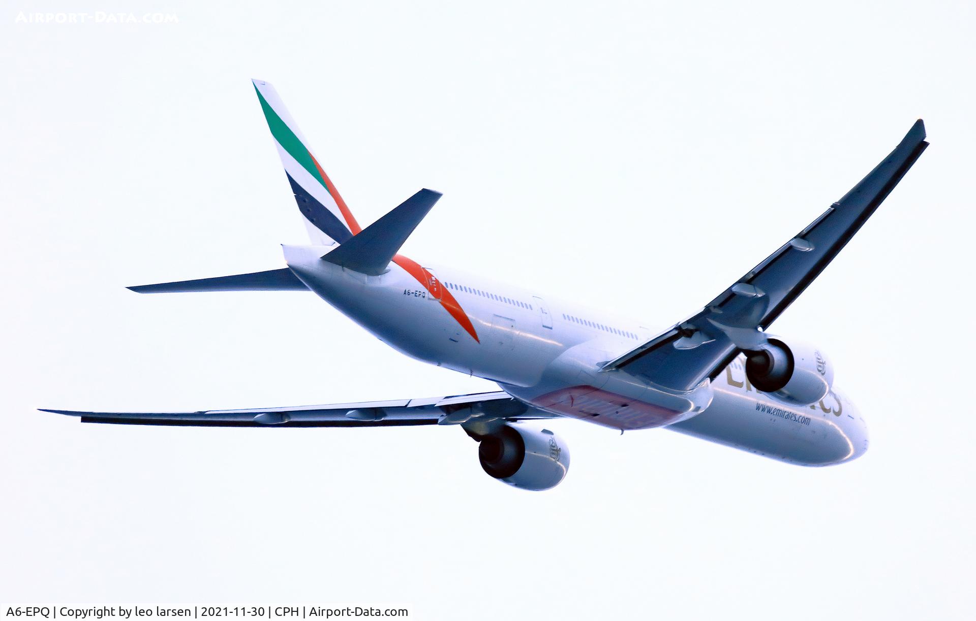 A6-EPQ, 2016 Boeing 777-300/ER C/N 42336, Copenhagen 30.11.2021