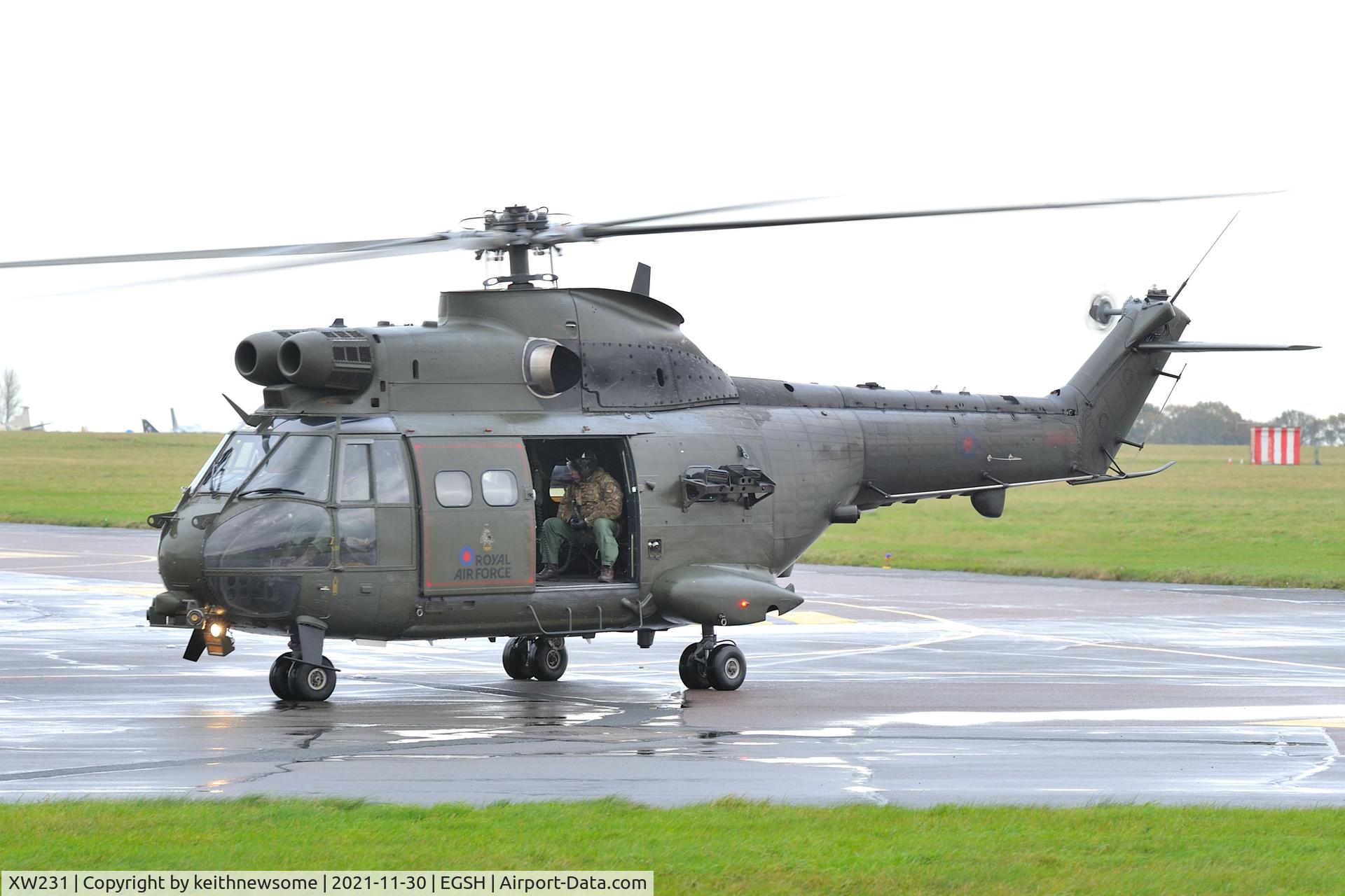 XW231, Westland Puma HC.2 C/N 1195, Arriving at Norwich.