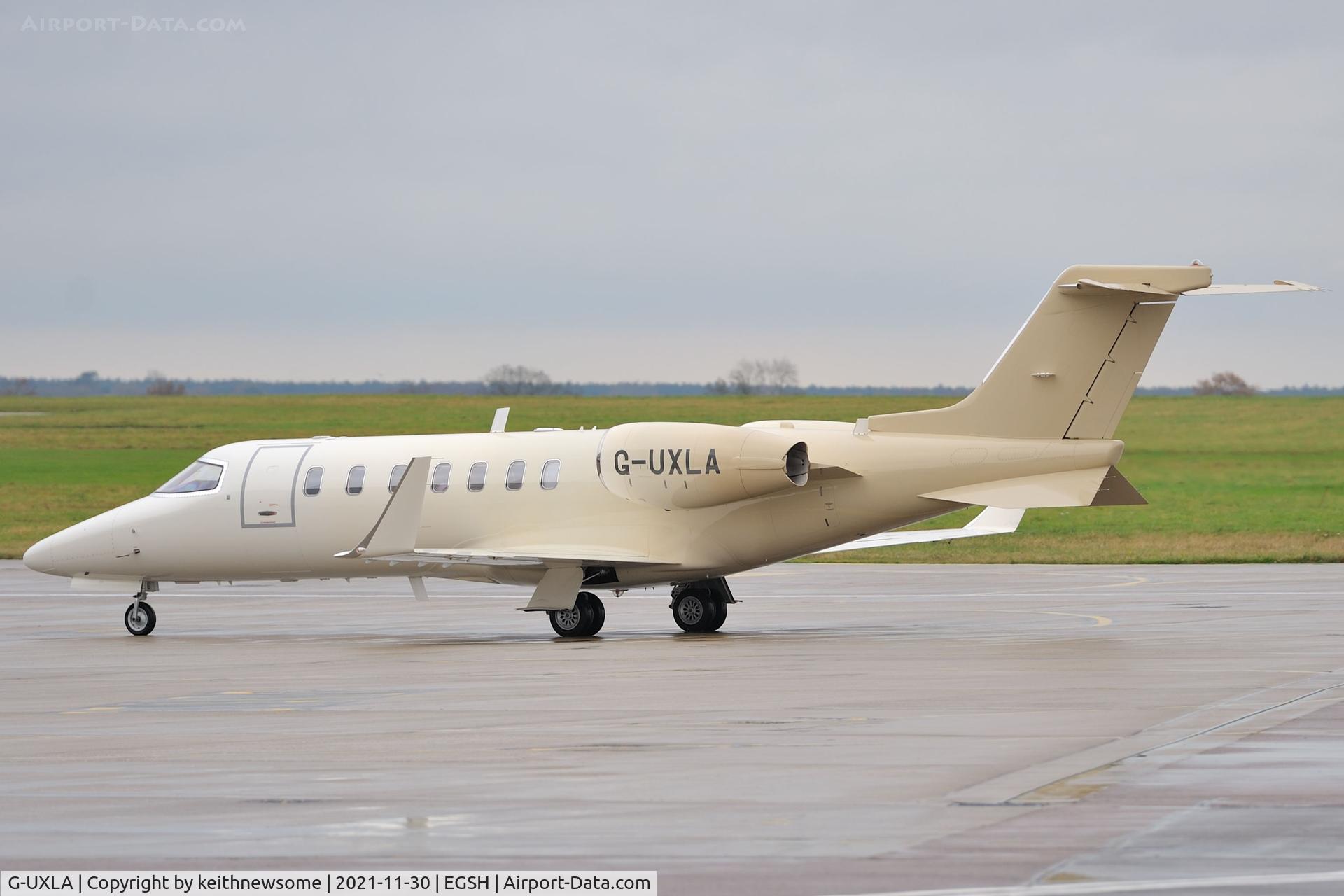 G-UXLA, 2004 Learjet 40 C/N 45-2018, Arriving at Norwich from Biggin Hill.