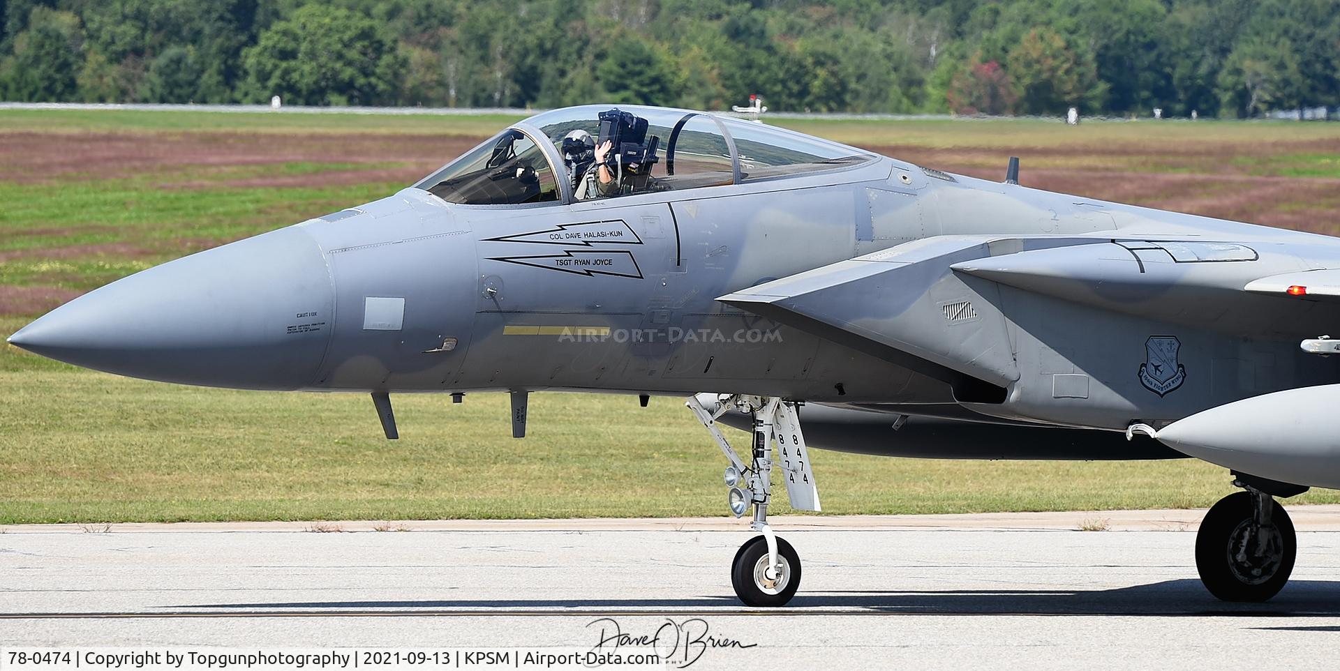 78-0474, McDonnell Douglas F-15C Eagle C/N 0453/C007, HAWK21 heading back to KBAF after being a static display