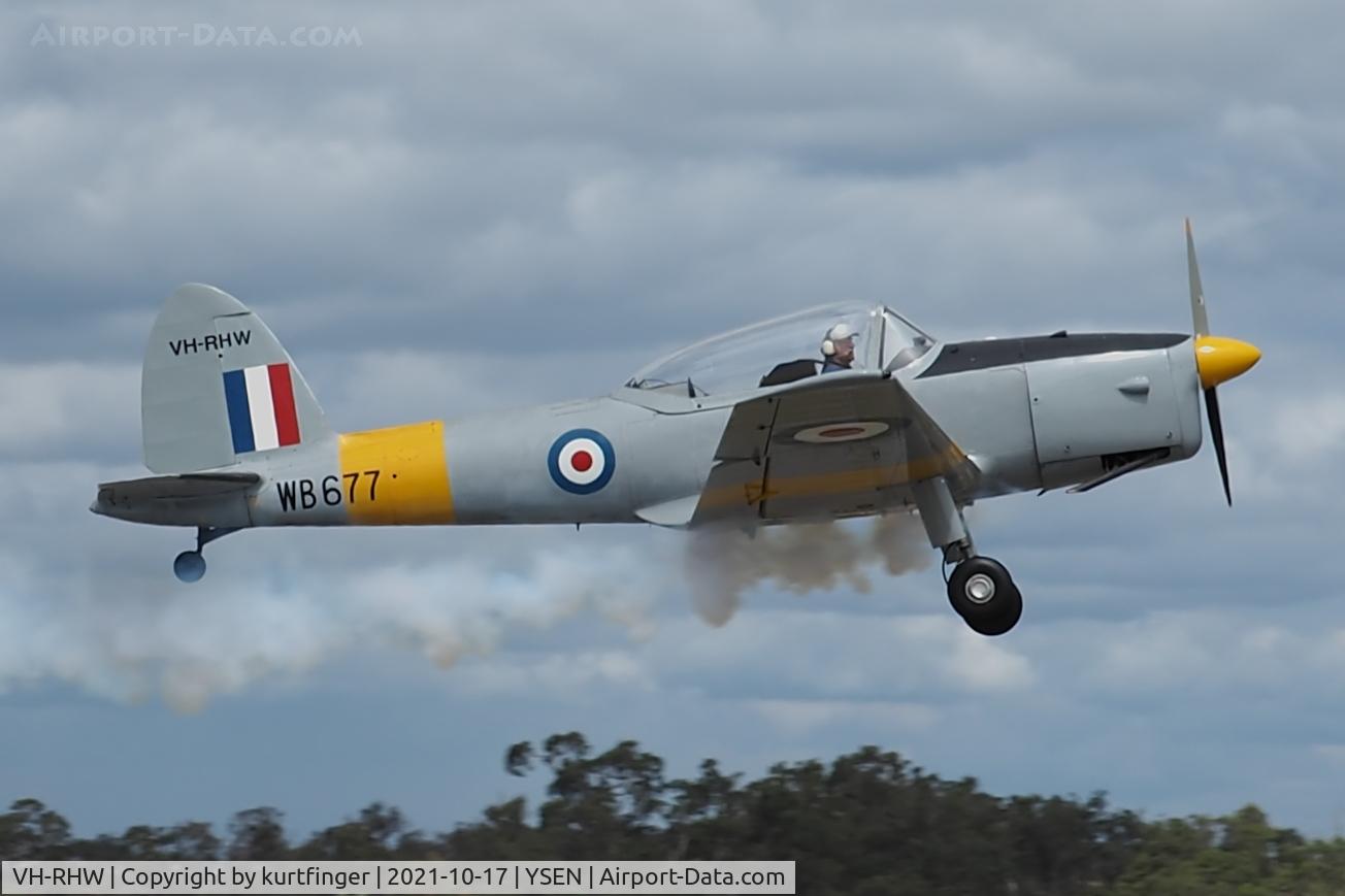 VH-RHW, 1950 De Havilland DHC-1 Chipmunk T.10 C/N C1/0677, De Havilland Canada Chipmunk DHC-1 T MK 10 sn WB677 Serpentine (YSEN) 17 October 2021