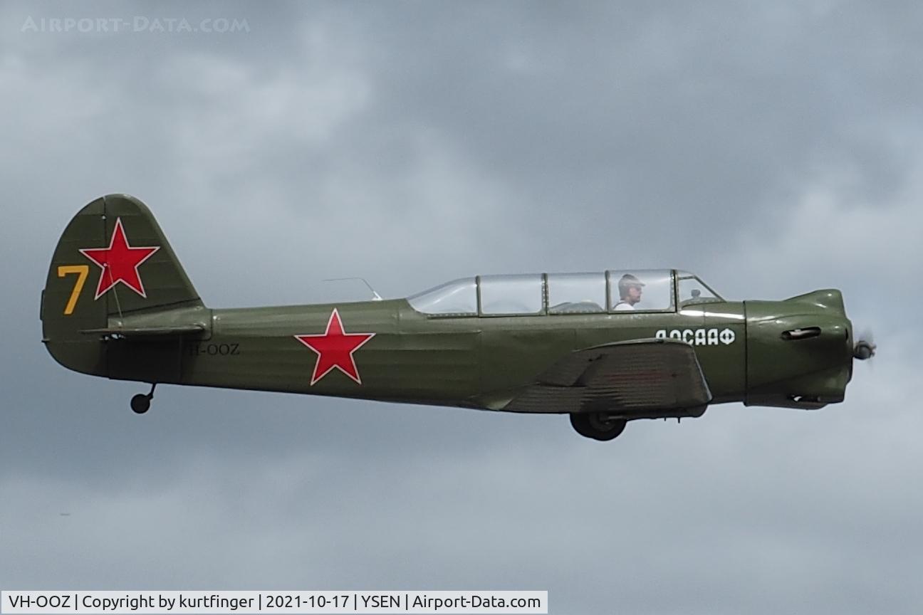 VH-OOZ, 1954 Yakovlev Yak-18 C/N 1332013, Nanchang Yak-18 sn1332013. VH-OOZ YSEN 17 October 2021.