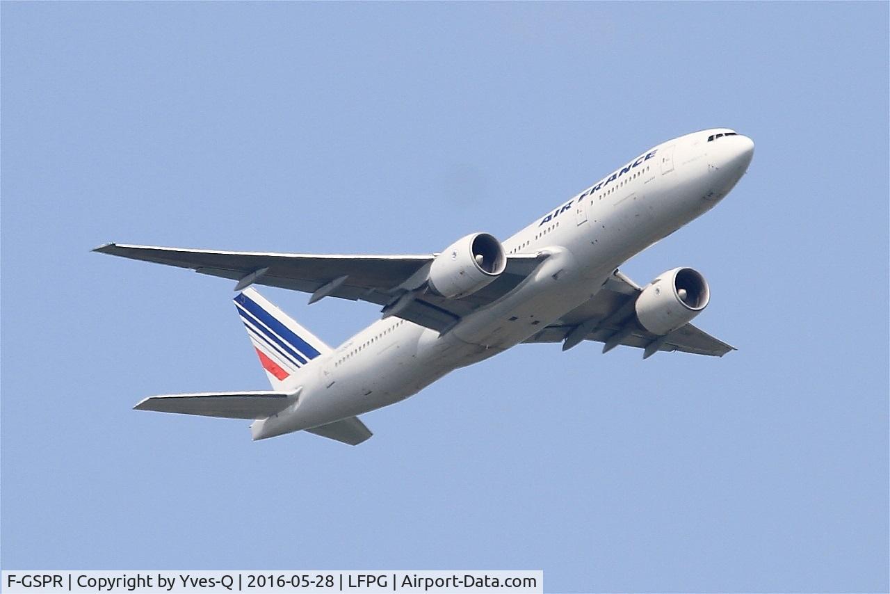 F-GSPR, 2001 Boeing 777-228/ER C/N 28683, Boeing 777-228 (ER), Climbing from rwy 06R, Roissy Charles De Gaulle airport (LFPG-CDG)