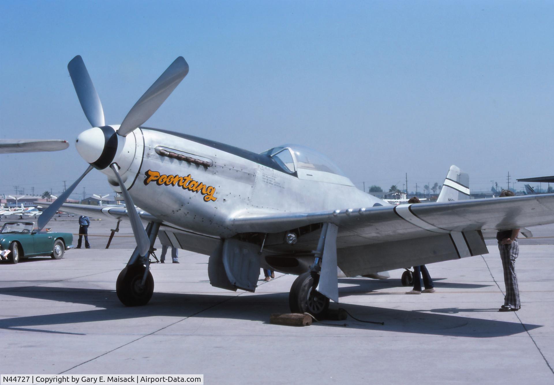 N44727, 1944 North American P-51D Mustang C/N 122-39198, 1974 markings before becoming 