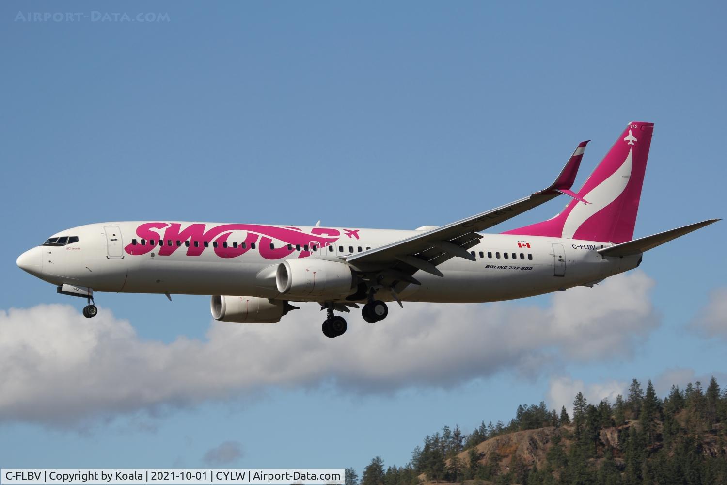 C-FLBV, 2015 Boeing 737-8CT C/N 40836, Arrival from Winnipeg