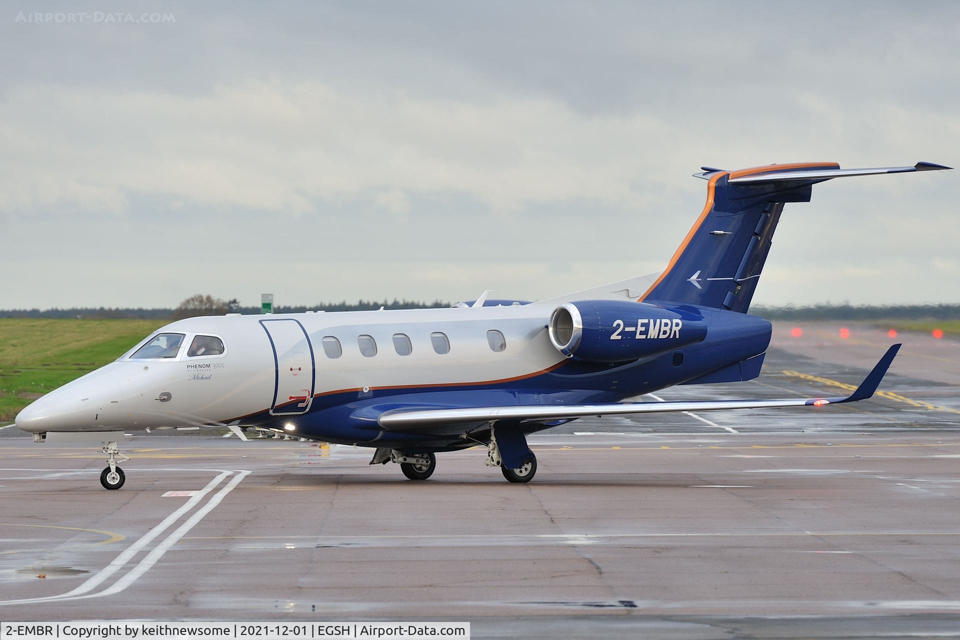 2-EMBR, 2019 Embraer EMB-505 Phenom 300 C/N 50500544, Arriving at Norwich from Jersey.