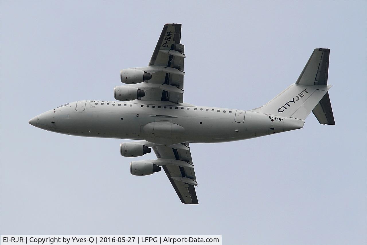 EI-RJR, 2000 British Aerospace Avro 146-RJ85A C/N E2364, British Aerospace RJ85A, Climbing from rwy 27L, Roissy Charles De Gaulle airport (LFPG-CDG)
