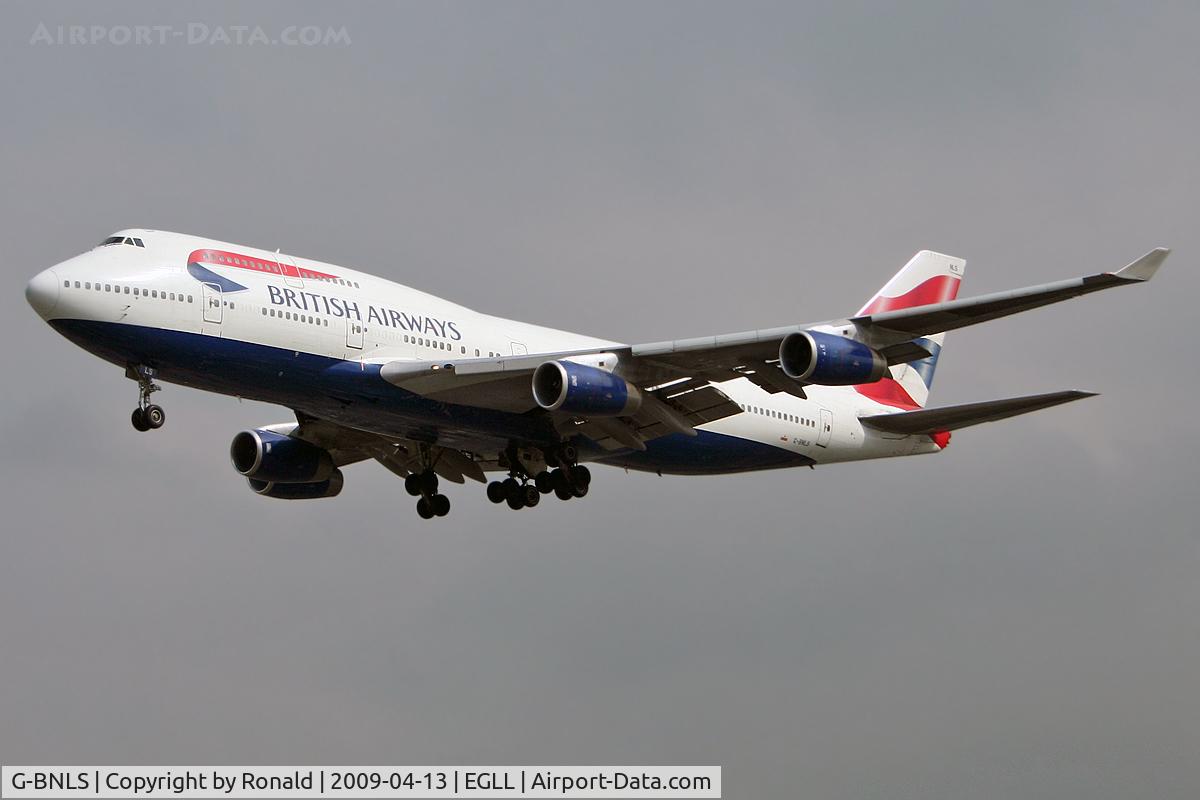 G-BNLS, 1991 Boeing 747-436 C/N 24629, at lhr