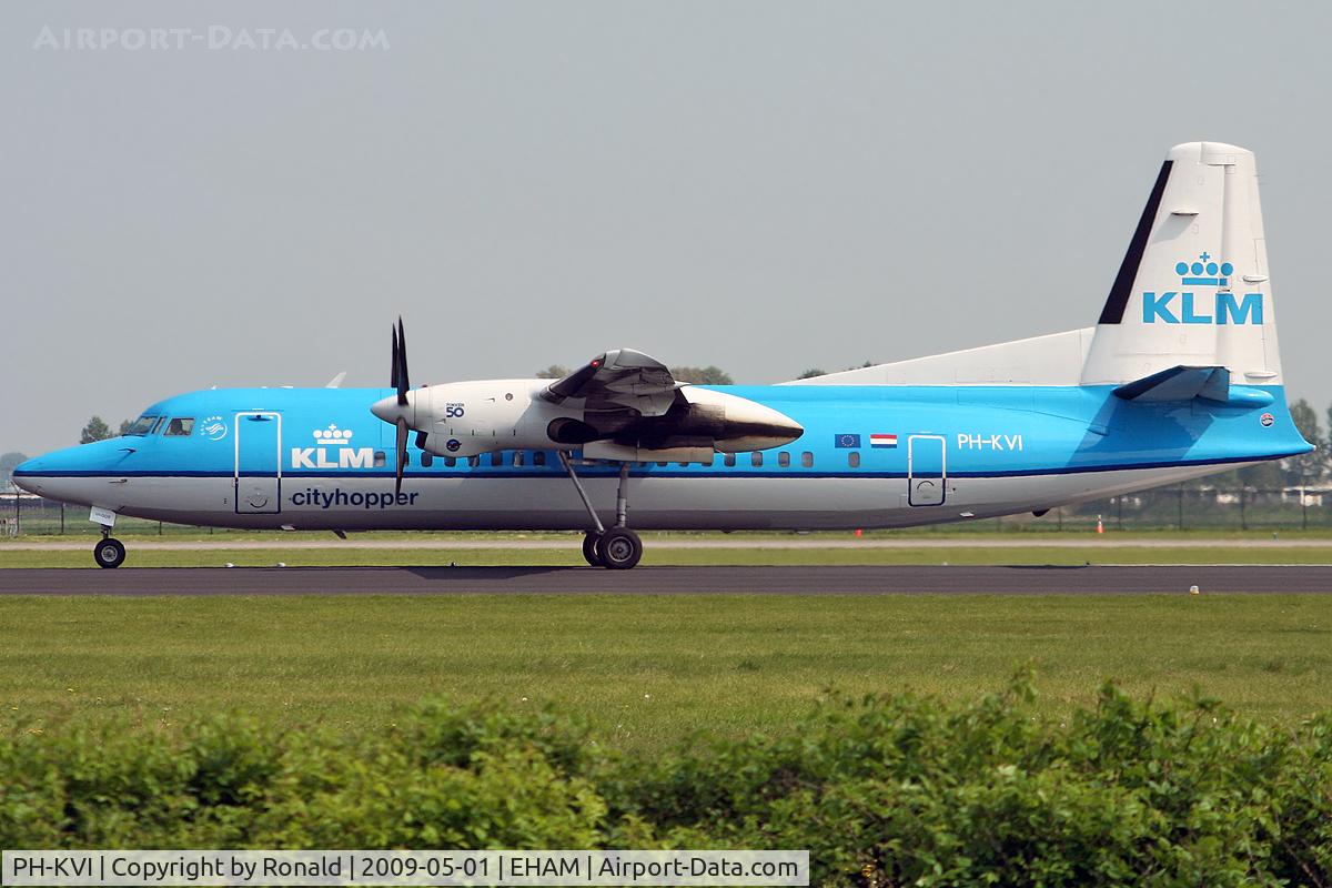 PH-KVI, 1991 Fokker 50 C/N 20218, at spl