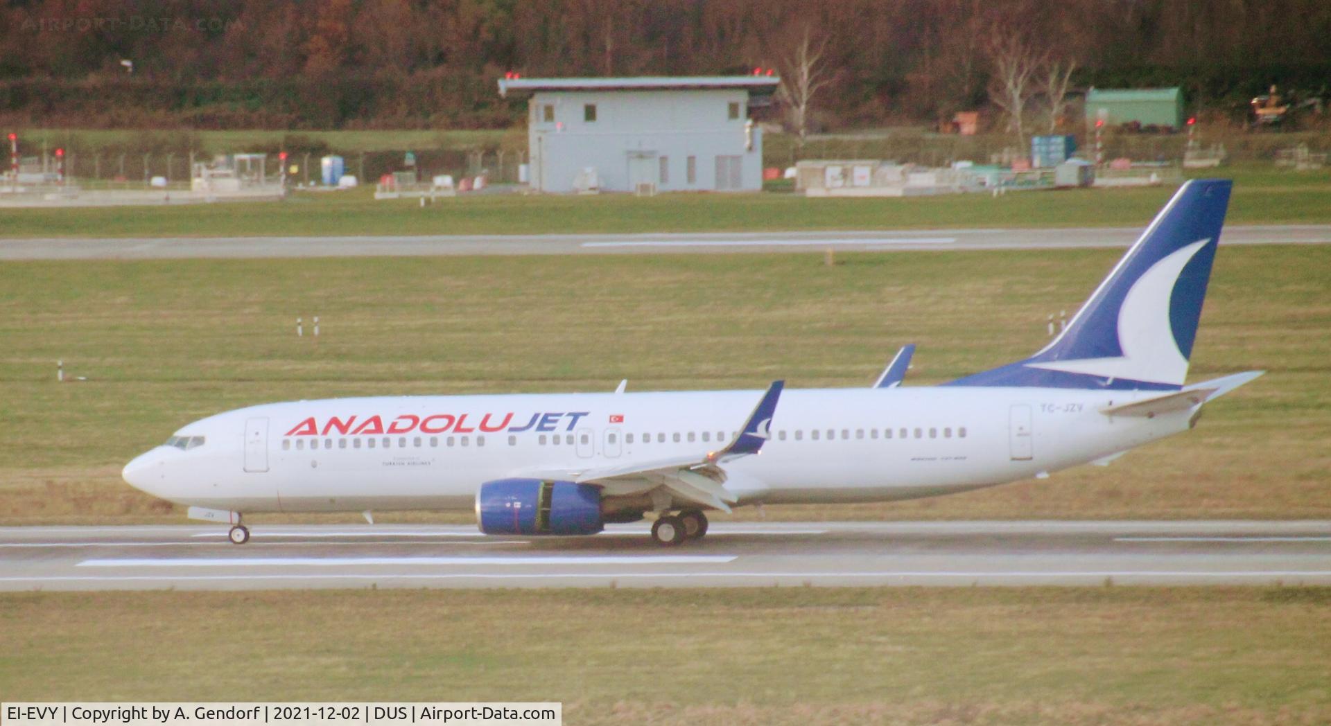 EI-EVY, 2012 Boeing 737-8AS C/N 40319, AnadoluJet, seen here shortly after landing at Düsseldorf(DUS/EDDL)