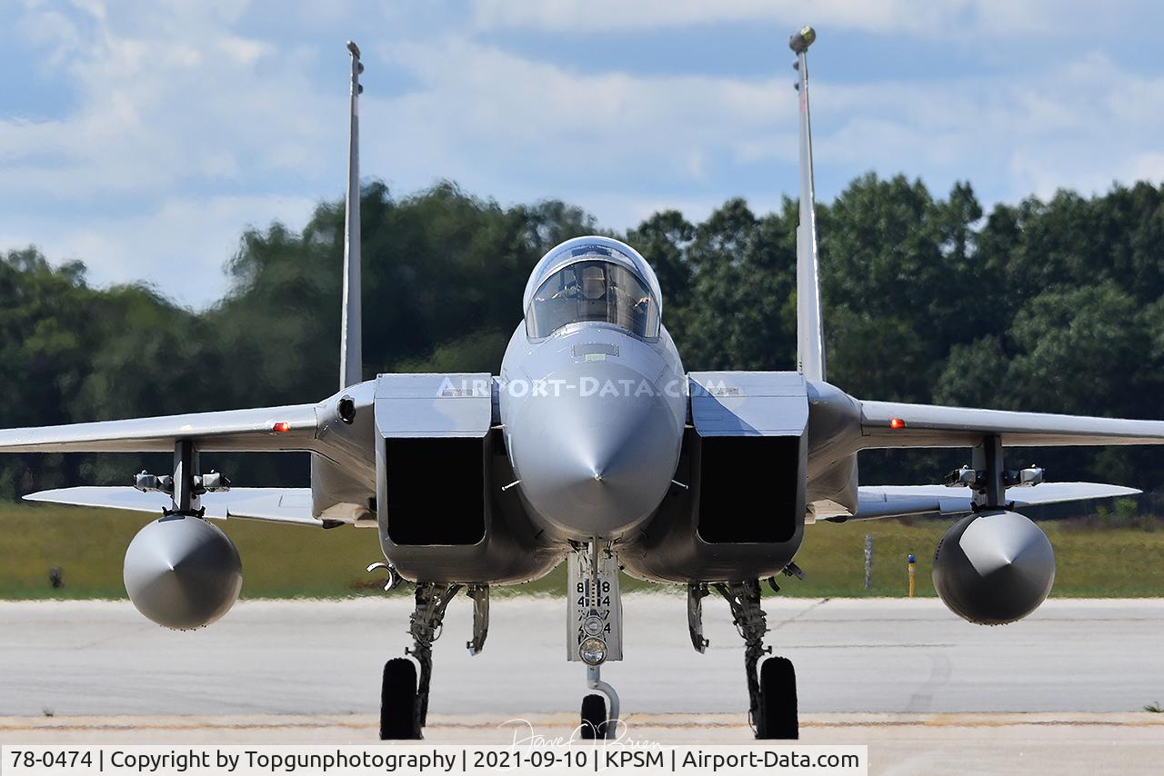 78-0474, McDonnell Douglas F-15C Eagle C/N 0453/C007, Static arrival for Pease air show