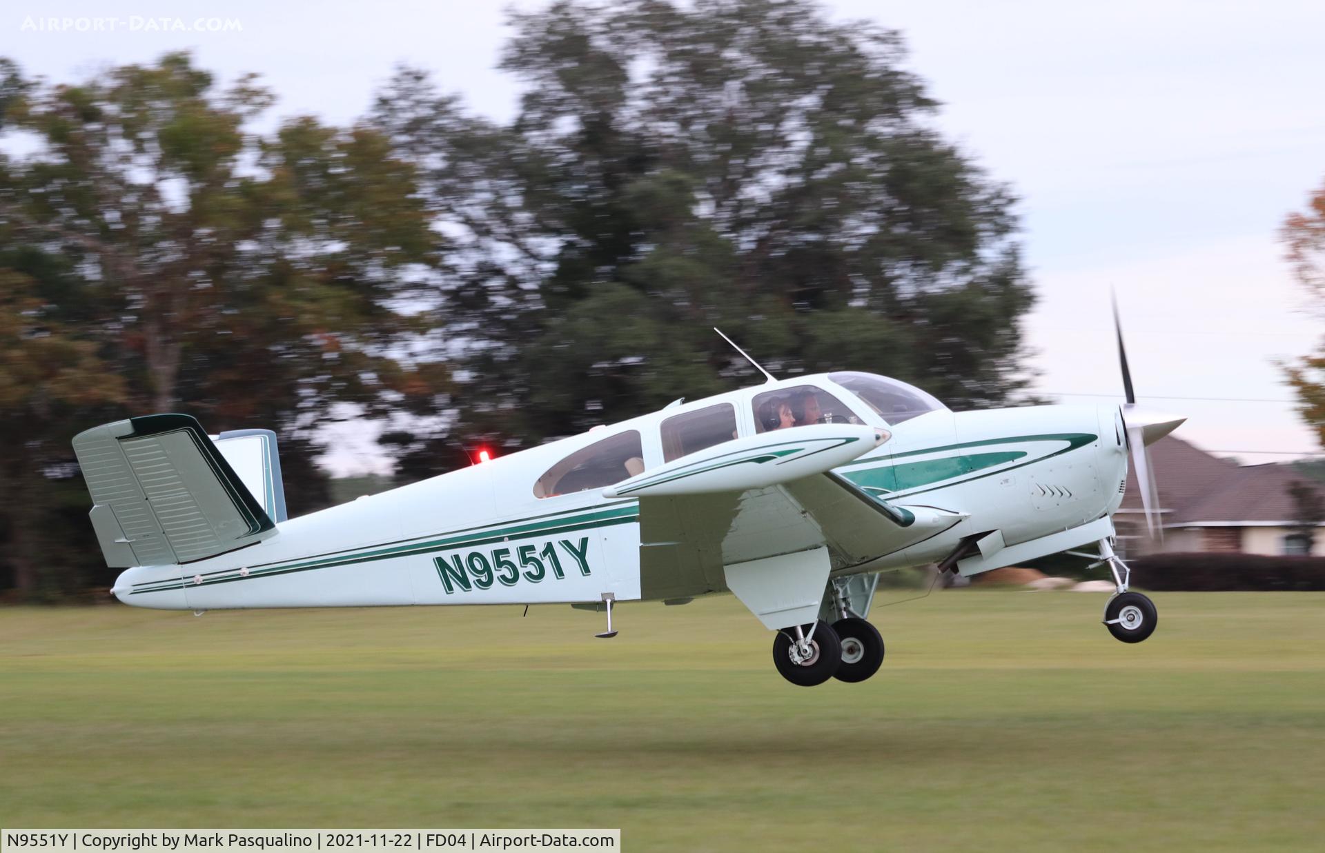 N9551Y, 1962 Beech P35 Bonanza C/N D-7028, Beech P35