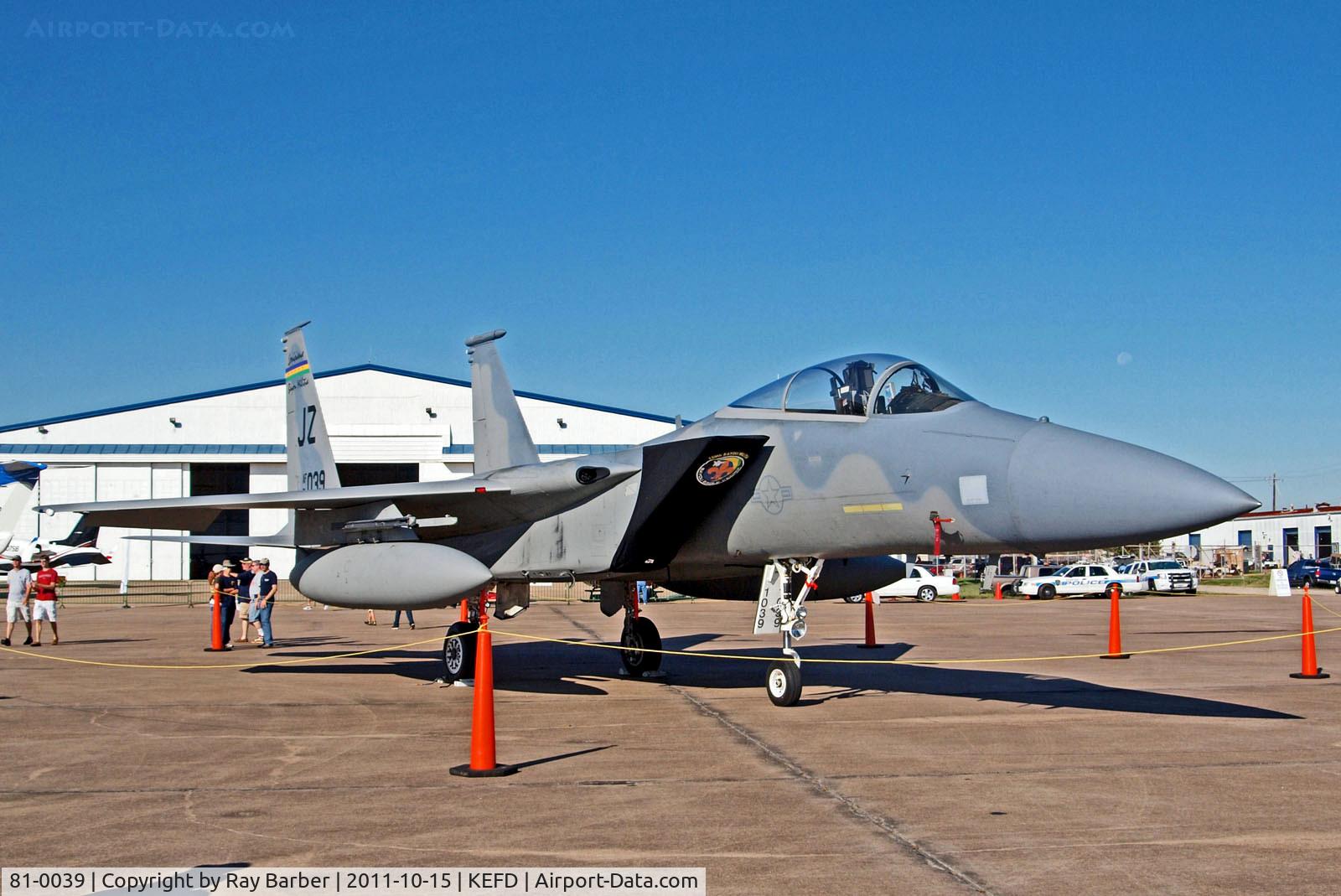 81-0039, 1981 McDonnell Douglas F-15C Eagle C/N 0783/C222, 81-0039   McDonnell Douglas F-15C Eagle [783] (United States Air Force) Houston-Ellington Field~N 15/10/2011