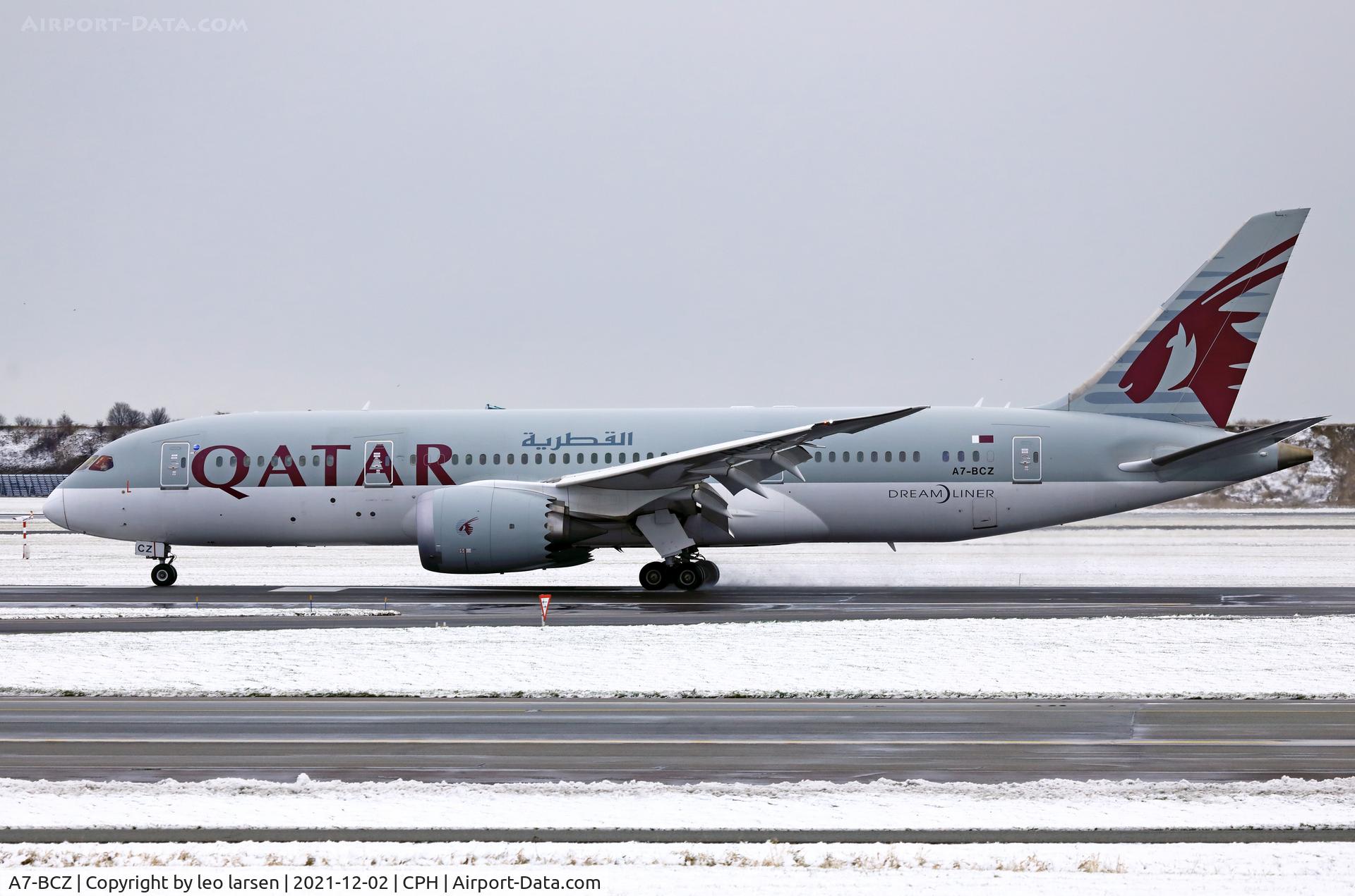 A7-BCZ, 2015 Boeing 787-8 Dreamliner Dreamliner C/N 38344, Copenhagen 2.12.2021