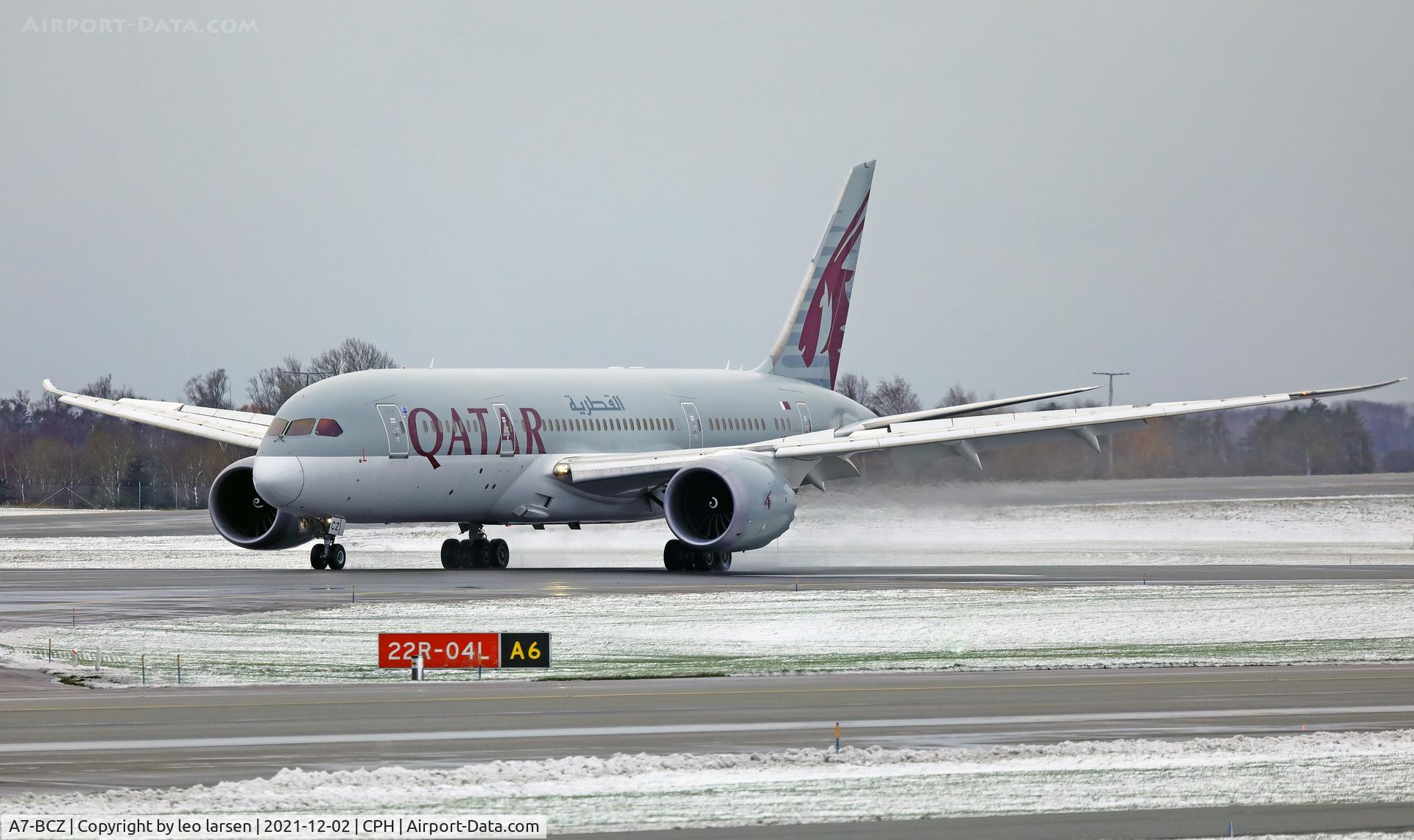 A7-BCZ, 2015 Boeing 787-8 Dreamliner Dreamliner C/N 38344, Copenhagen 2.12.2021