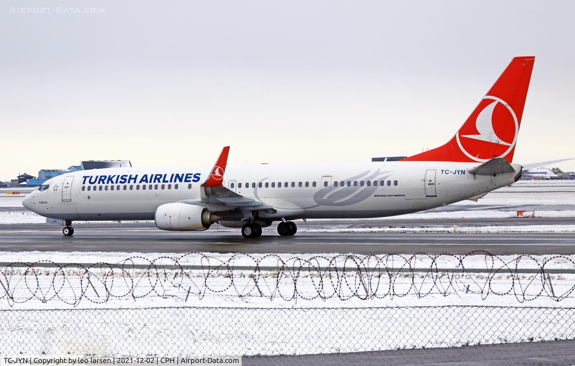 TC-JYN, 2015 Boeing 737-9F2/ER C/N 42012, Copenhagen 2.12.2021