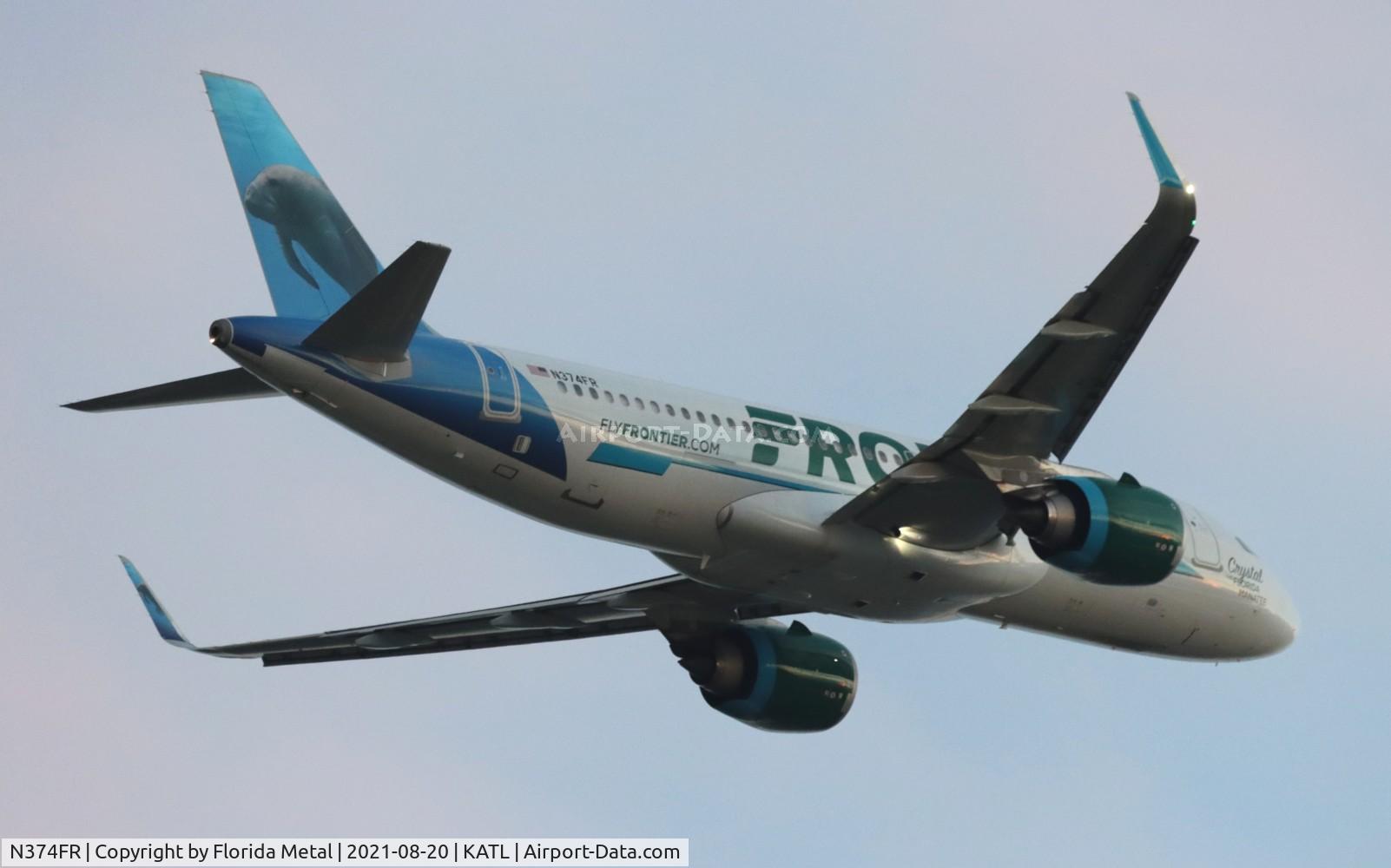 N374FR, 2021 Airbus A320-251NEO C/N 10452, ATL 2021
