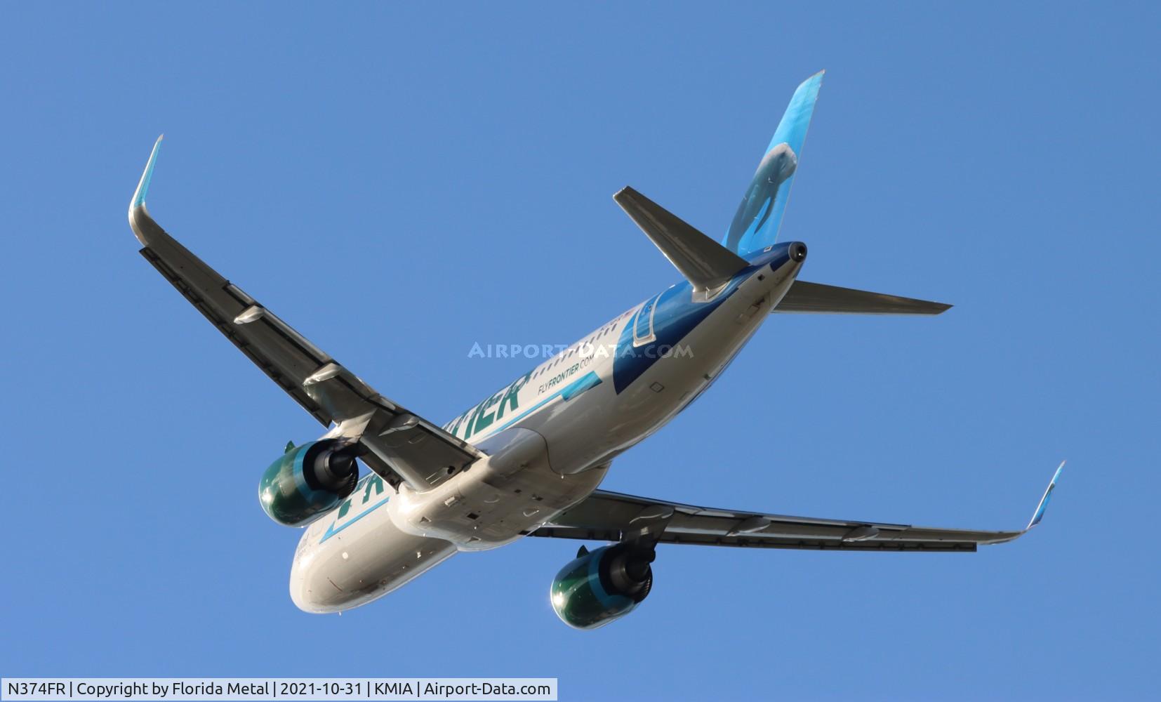 N374FR, 2021 Airbus A320-251NEO C/N 10452, MIA 2021