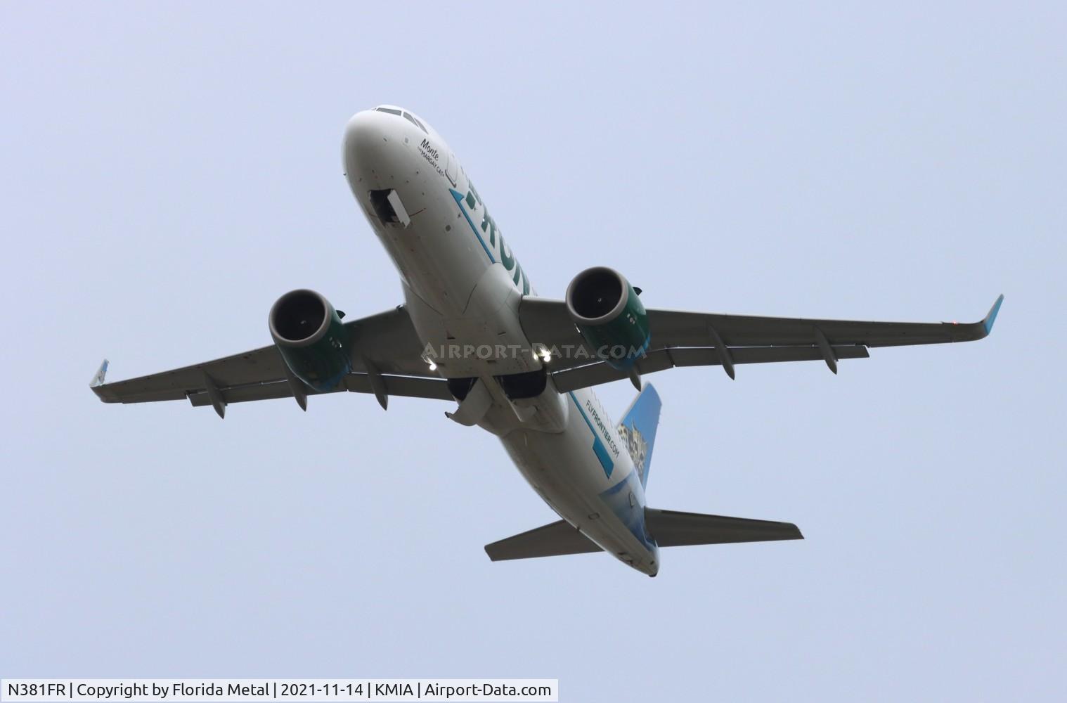 N381FR, 2021 Airbus A320-251NEO C/N 10544, MIA 2021