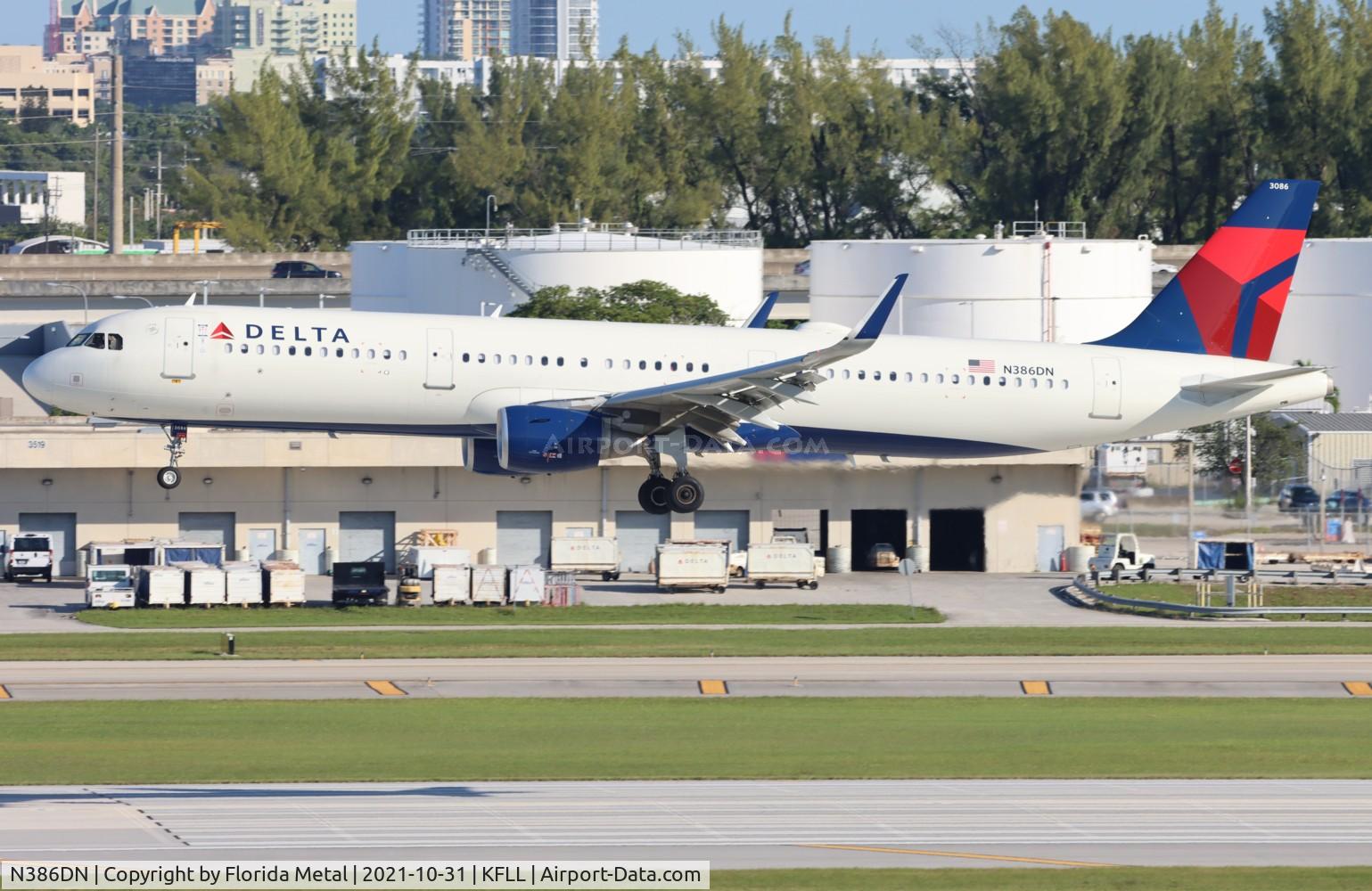 N386DN, 2019 Airbus A321-211 C/N 8947, FLL 2021