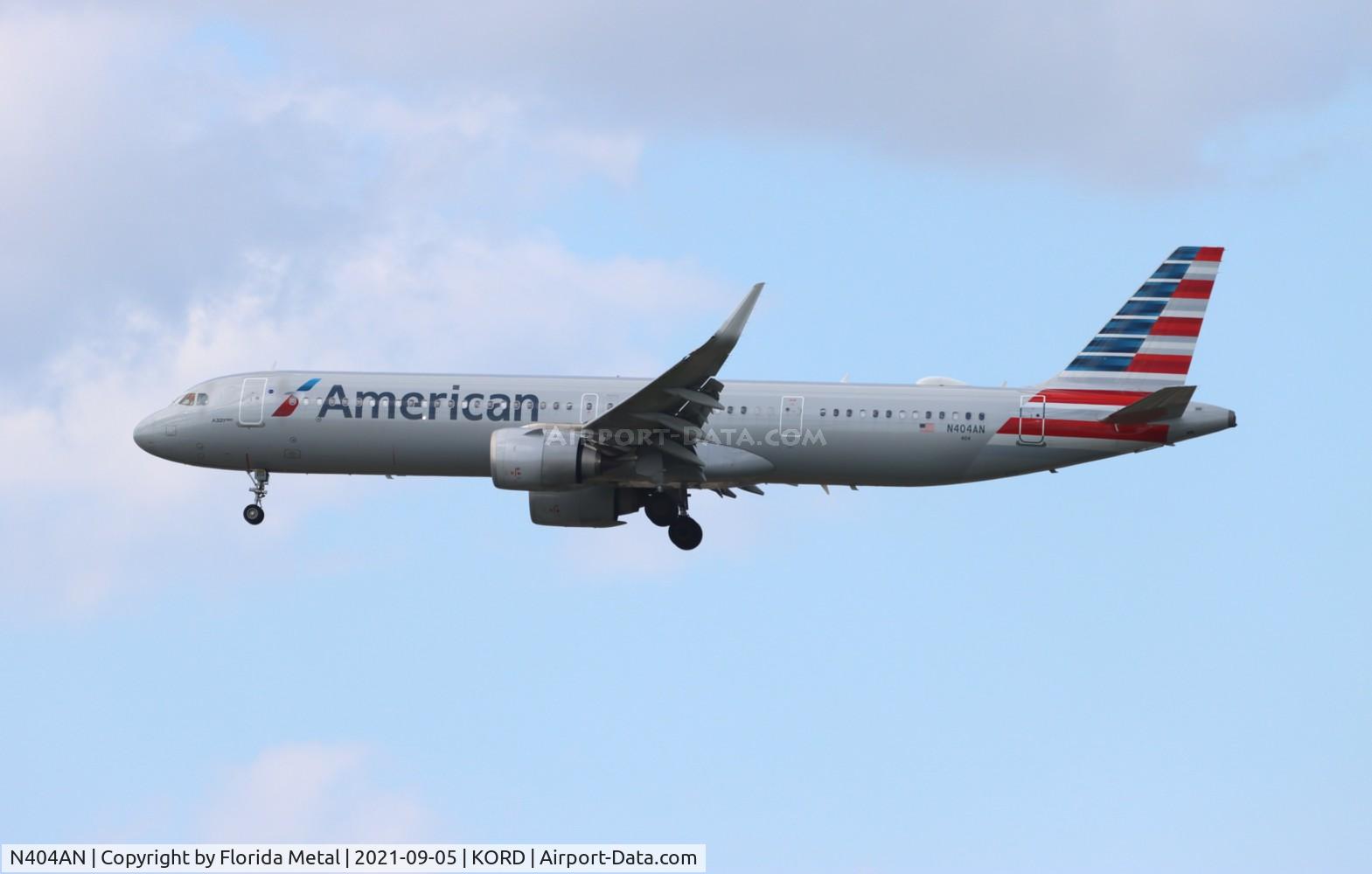 N404AN, 2019 Airbus A321-253NX C/N 8758, ORD 2021