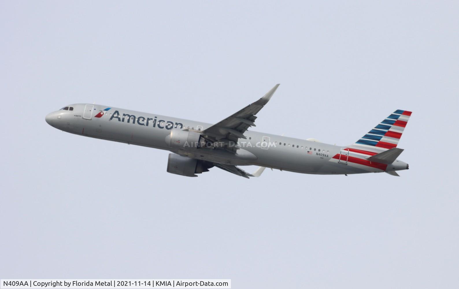 N409AA, 2019 Airbus A321-253NX C/N 9178, MIA 2021