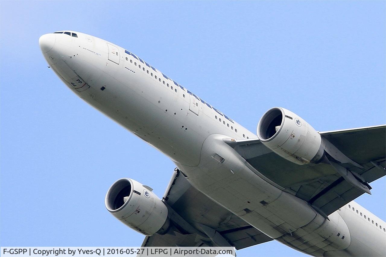 F-GSPP, 2001 Boeing 777-228/ER C/N 30615, Boeing 777-228 (ER), Climbing from rwy 27L, Paris-Roissy Charles De Gaulle airport (LFPG-CDG)